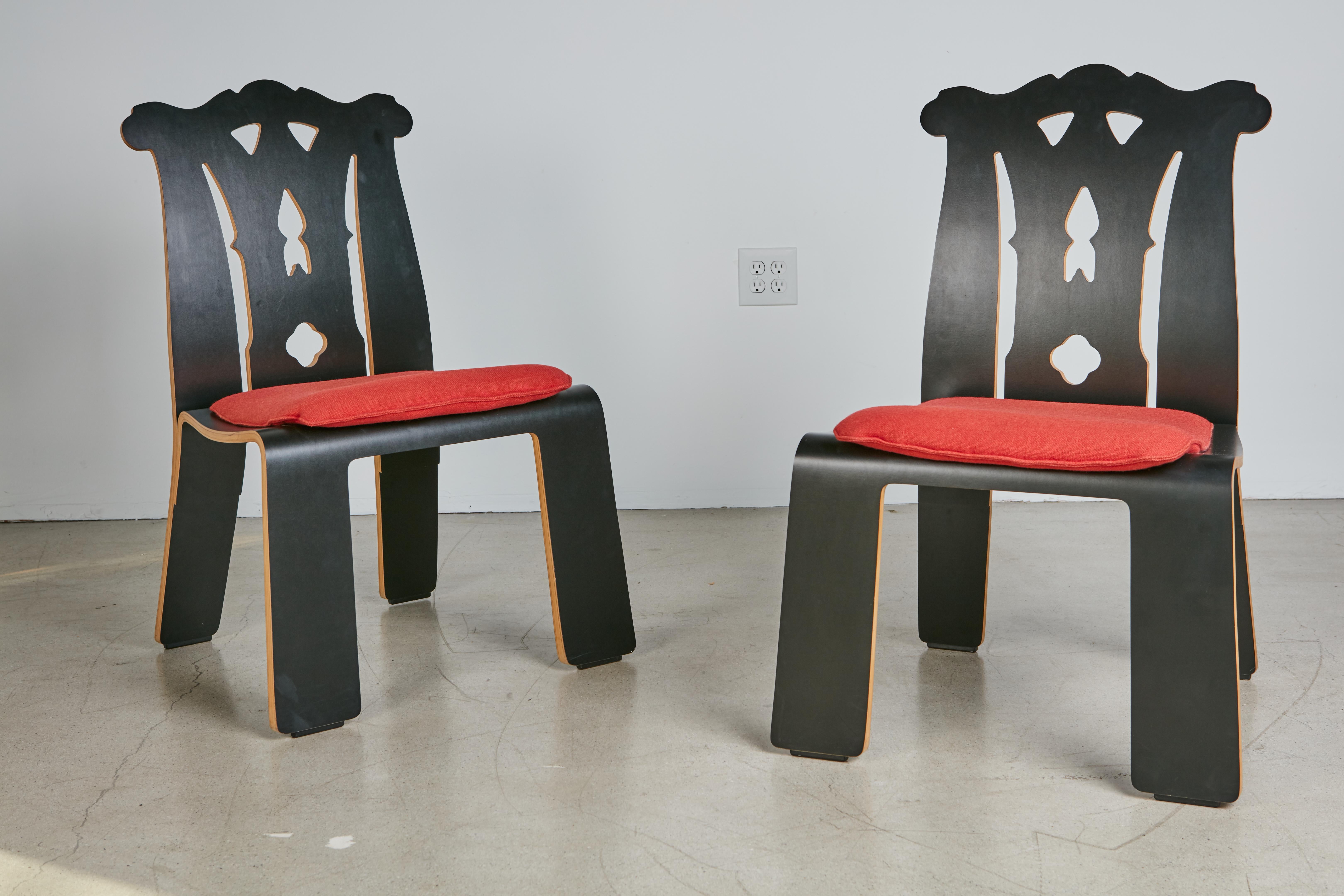 Robert Venturi Chippendale Side Chairs for Knoll International, 1986 4