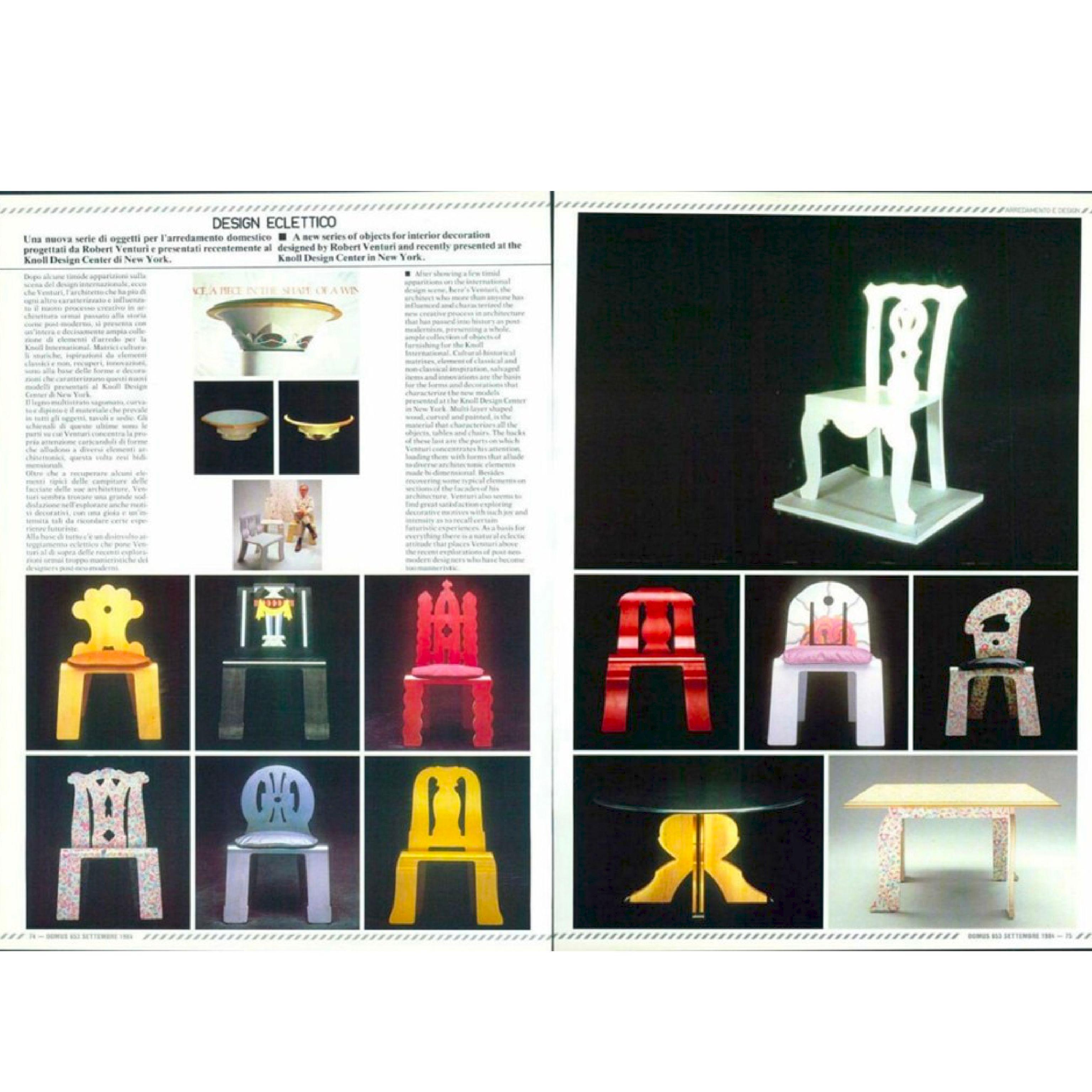 Postmoderner quadratischer Esstisch von Robert Venturi für Knoll, Modell Nr. 65848, 1984 (Sperrholz) im Angebot