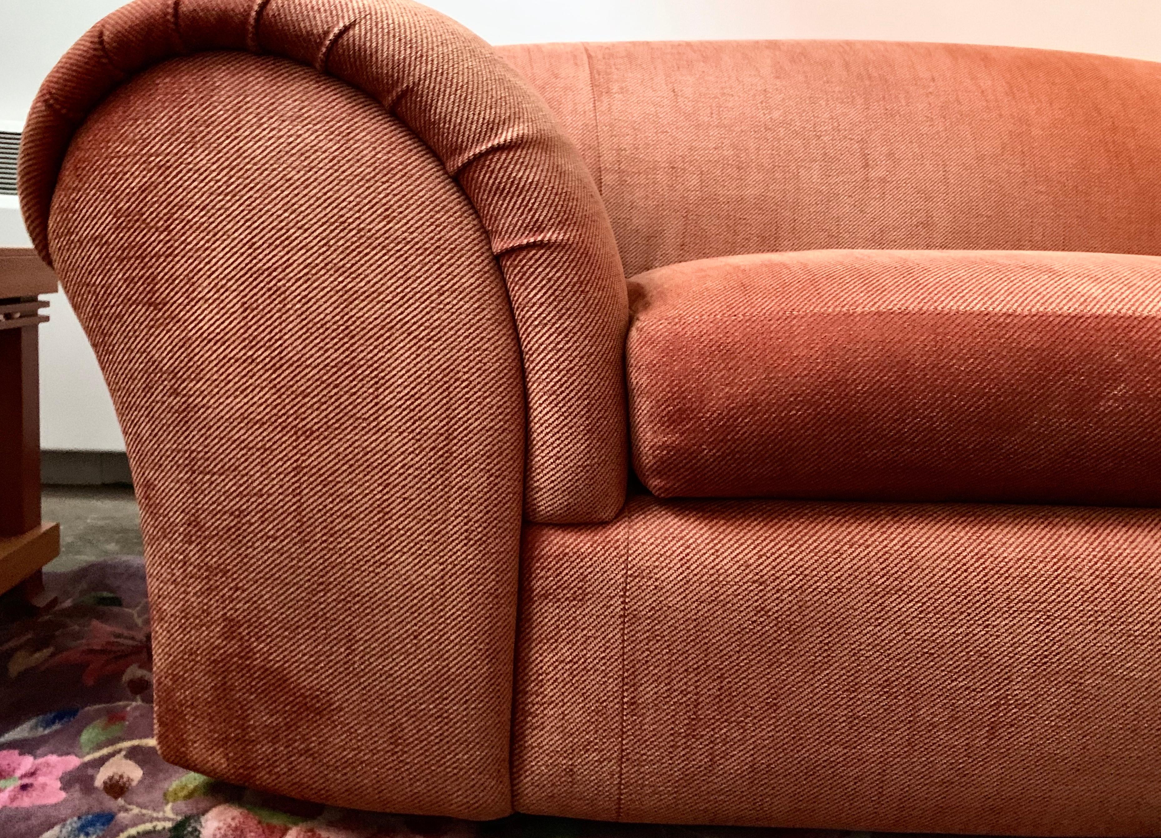American Robert Venturi Knoll ‘Grandma’ Loveseat Sofa Chenille, 1984, Postmodern Couch
