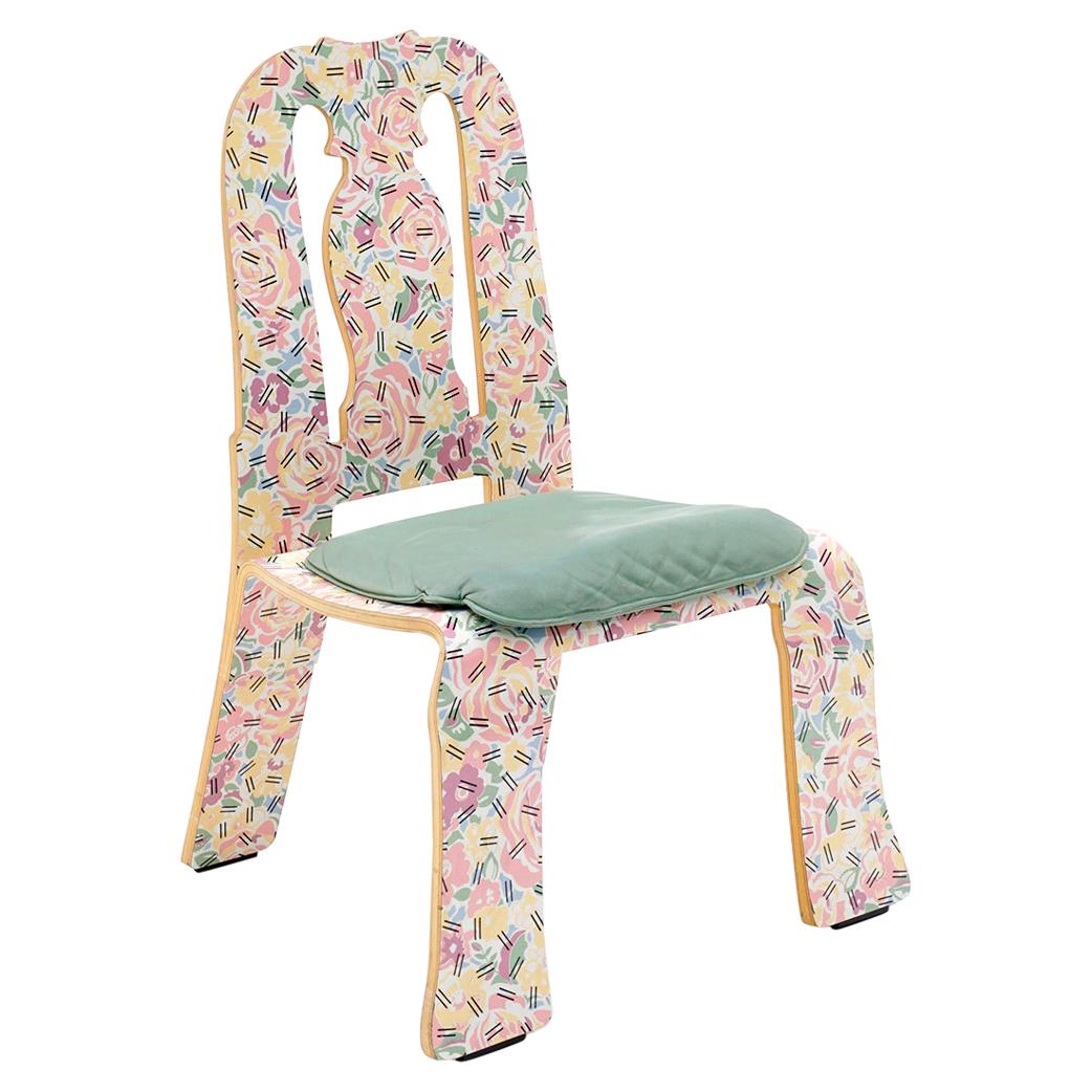 Robert Venturi Queen Anne Chair for Knoll in Grandmother Pattern Finish