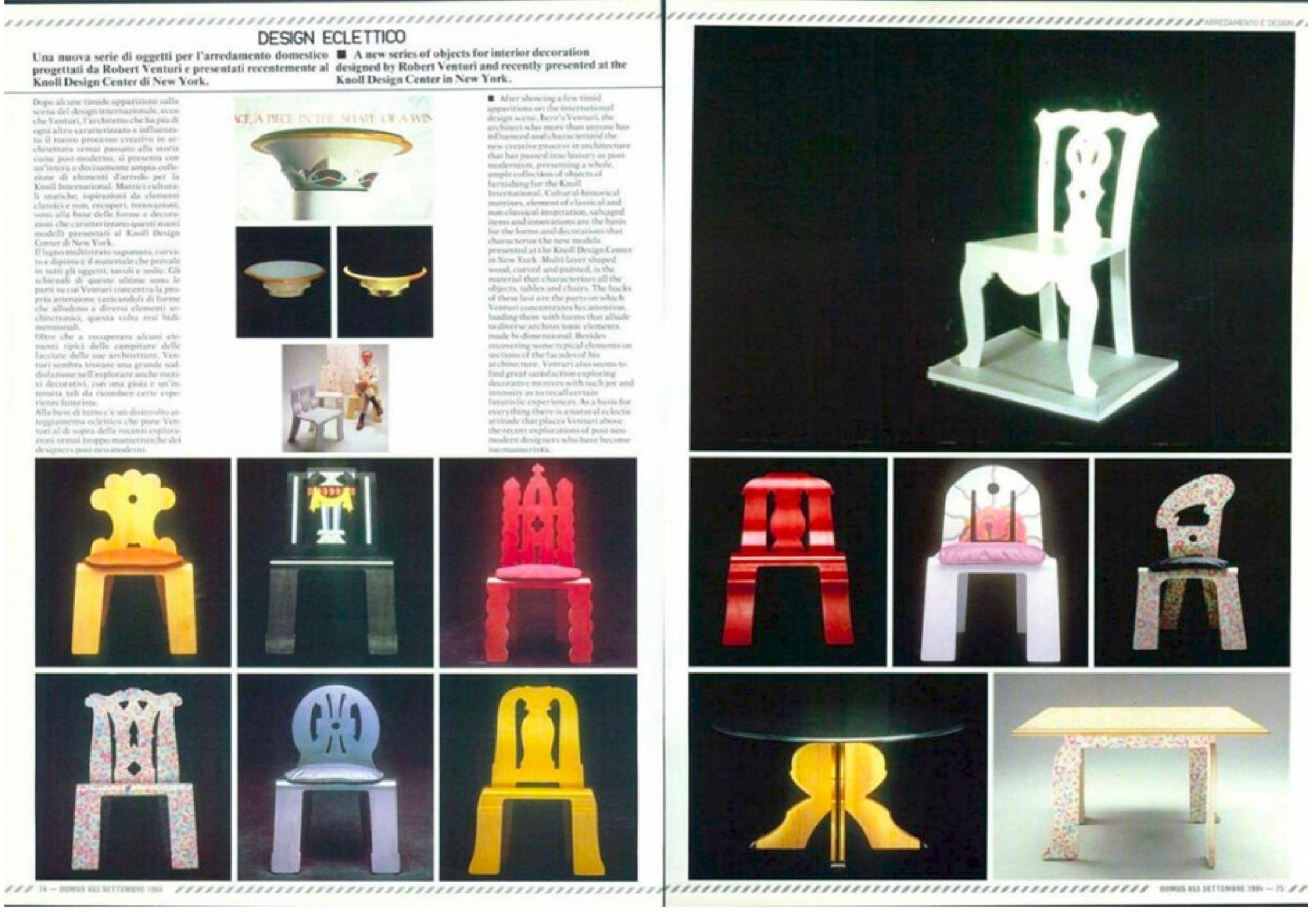 Robert Venturi 'Queen Anne' Chair for Knoll International, C. 1985, Signed For Sale 8