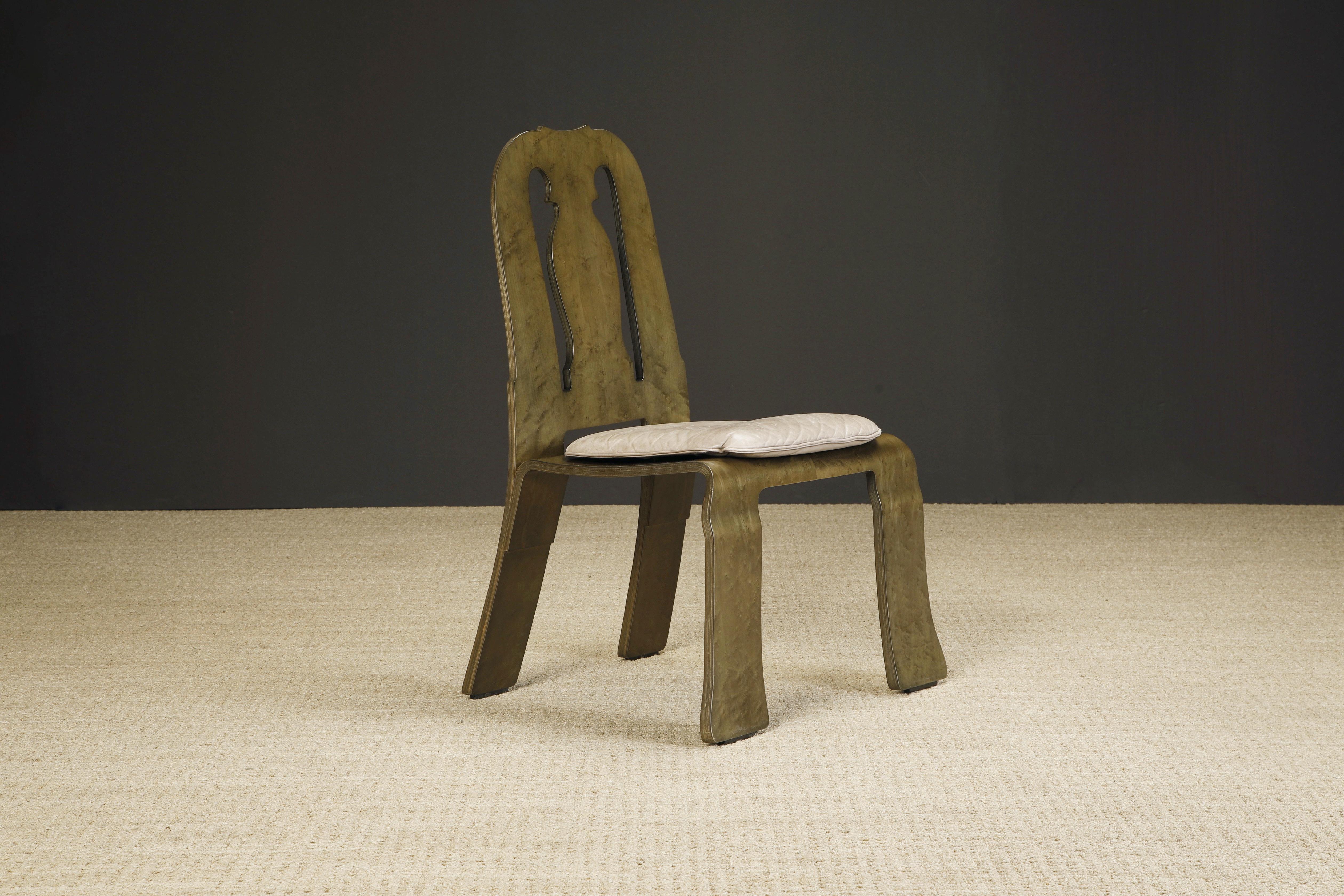 Robert Venturi 'Queen Anne' Chair for Knoll International, C. 1985, Signed In Good Condition For Sale In Los Angeles, CA
