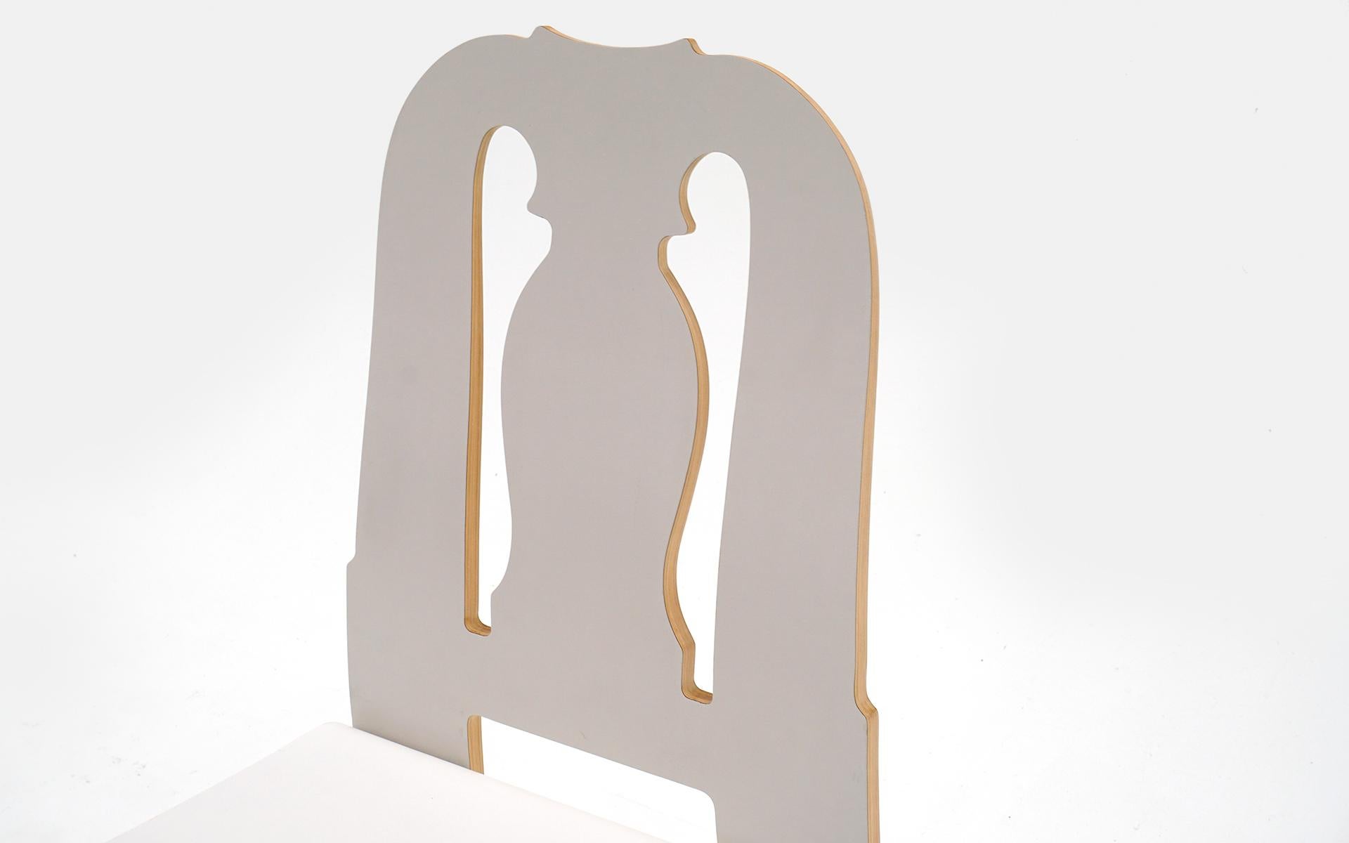 Late 20th Century Robert Venturi Queen Anne Chair in Rare White Finish, Amazing Condition, Signed
