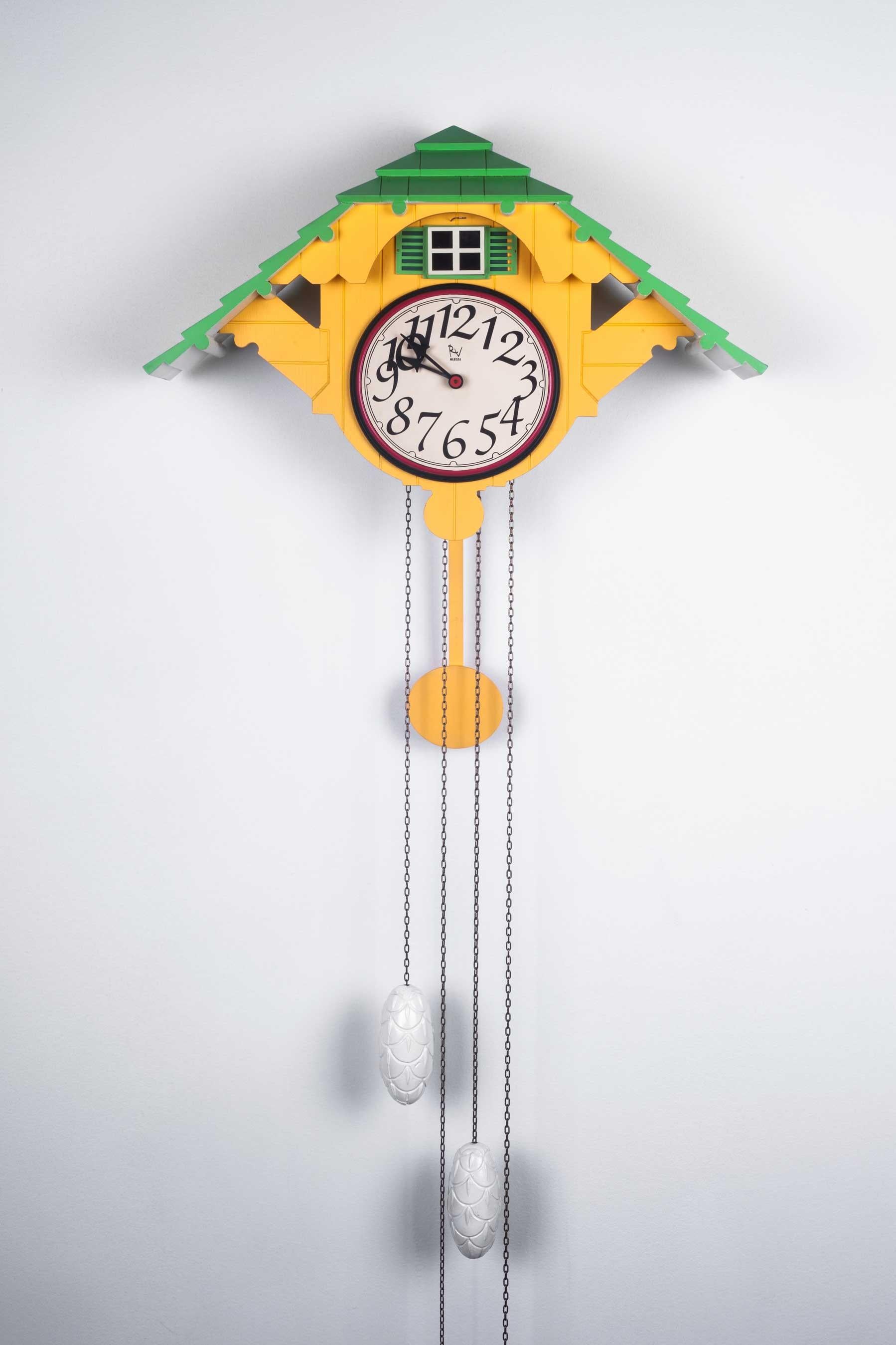 Late 20th Century Robert Ventury Cuckoo Clock for Alessi, Italy, 1988 For Sale