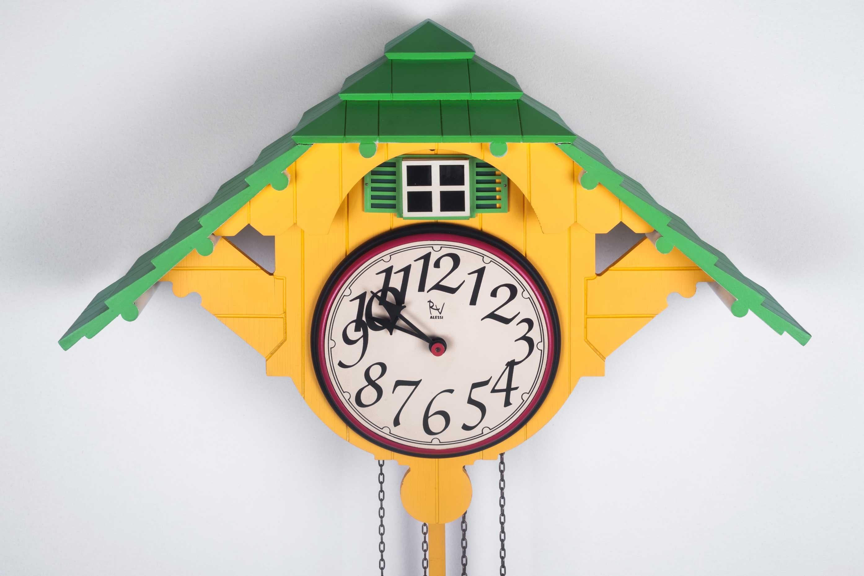 Robert Ventury Cuckoo Clock for Alessi, Italy, 1988 In Good Condition For Sale In Chicago, IL