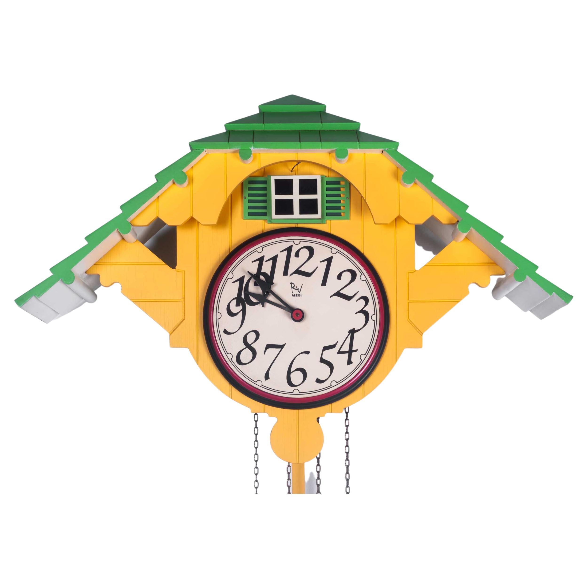 Robert Ventury Cuckoo Clock for Alessi, Italy, 1988 For Sale