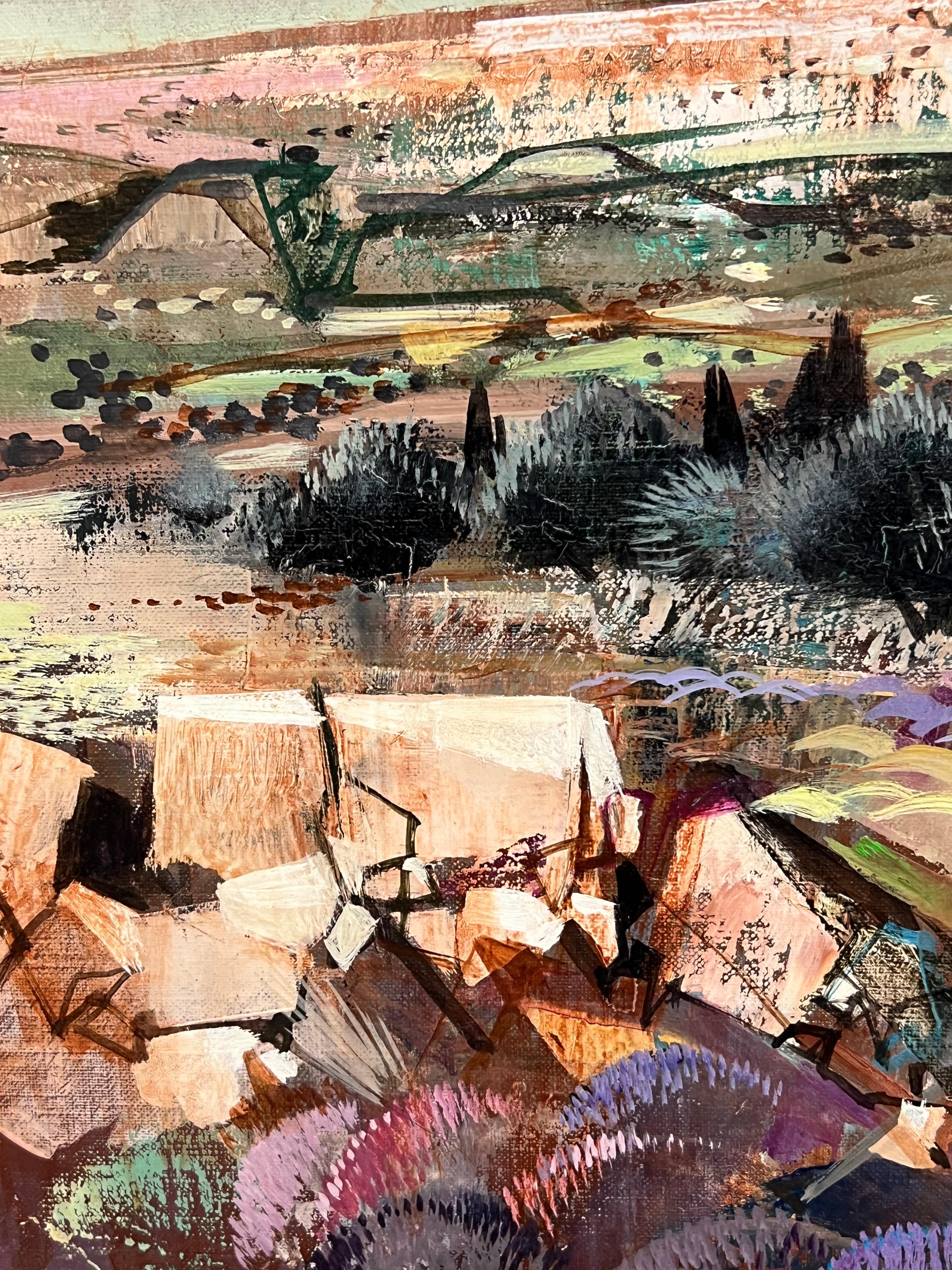 Les Baux de Provence, dipinto ad olio francese del XX secolo, firmato 1