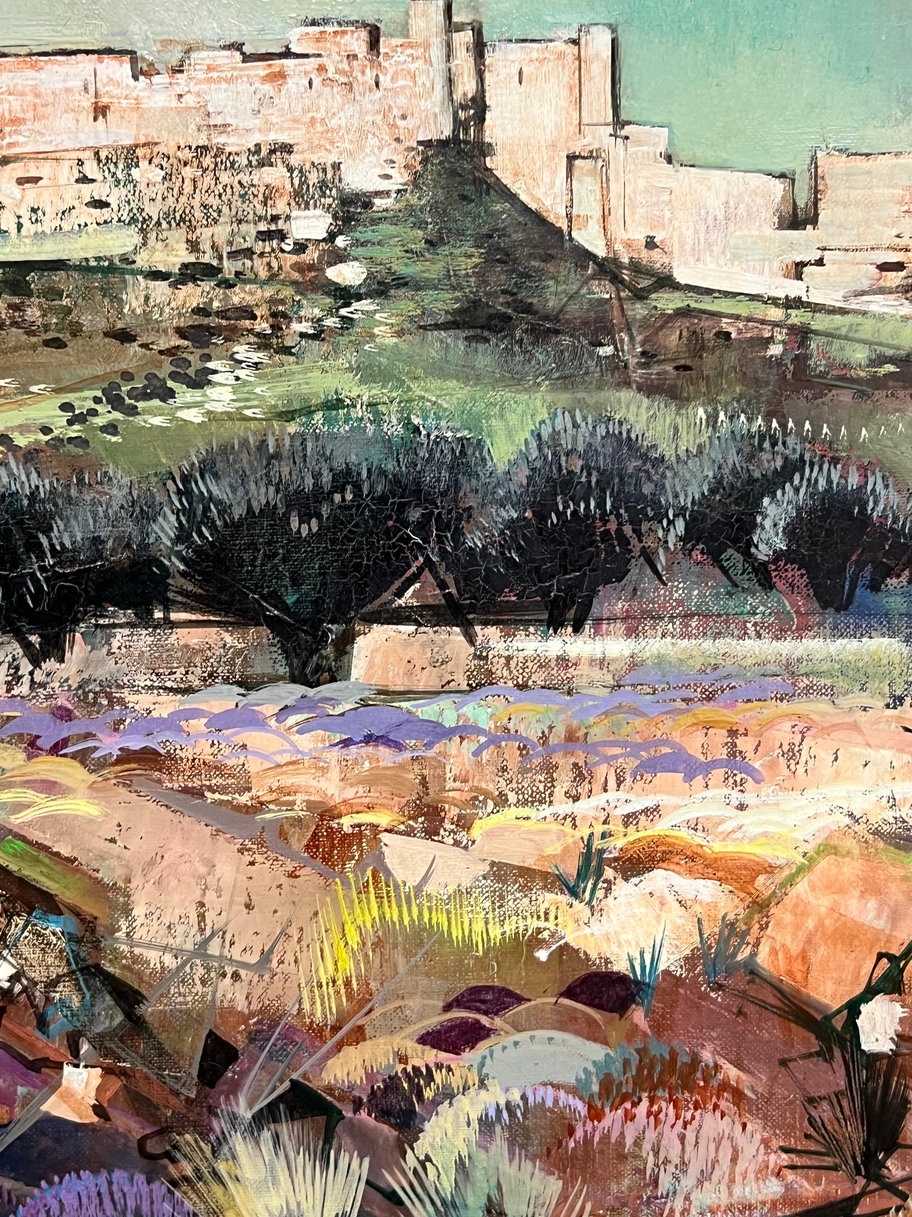 Les Baux de Provence, dipinto ad olio francese del XX secolo, firmato 2