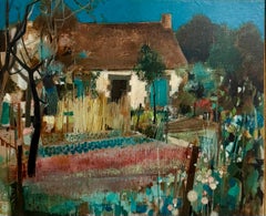 French Neo Expressionist Surreal Oil Painting Robert Vernet Bonfort  Deaf Artist