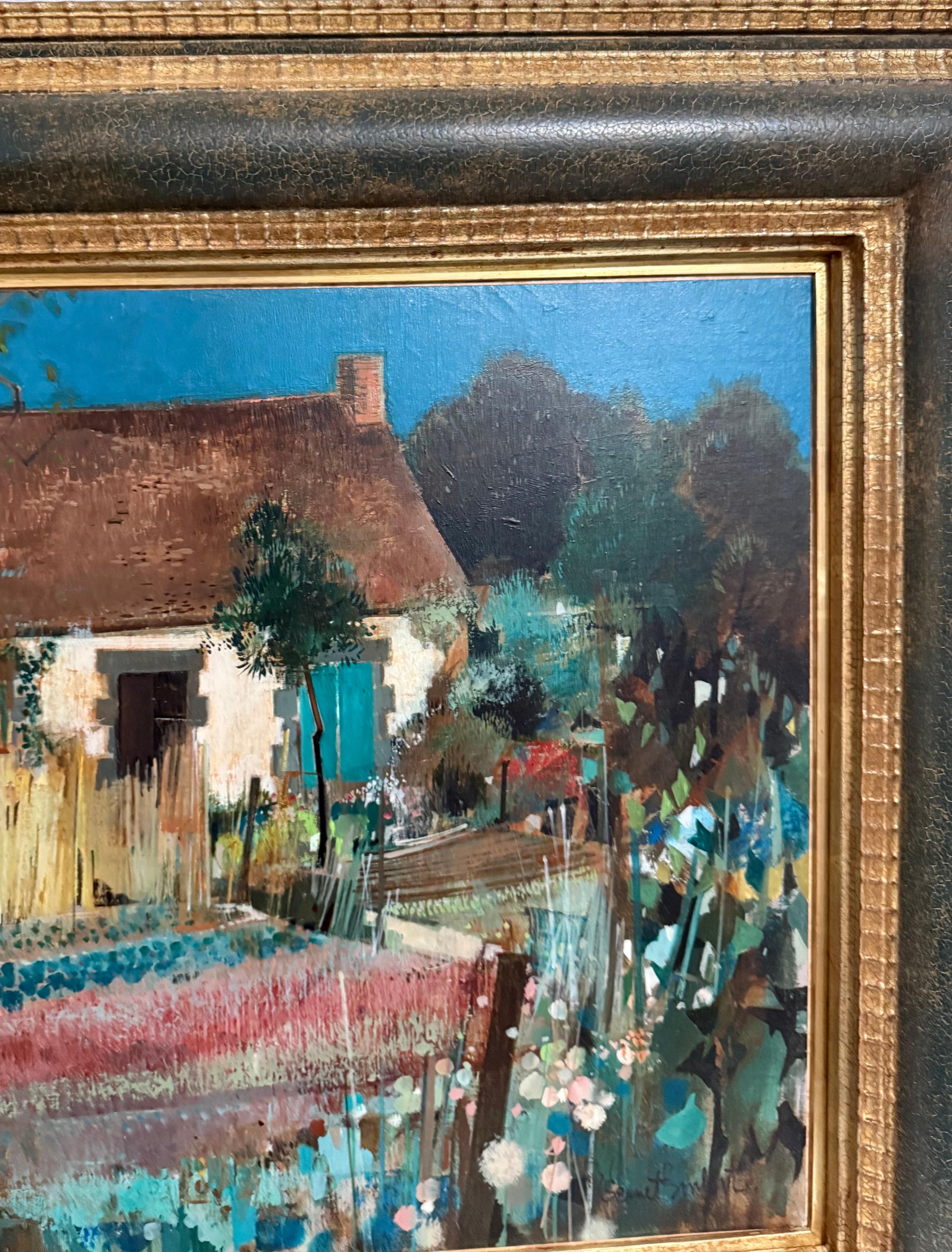 French Neo Expressionist Surreal Oil Painting Robert Vernet Bonfort  Deaf Artist For Sale 1