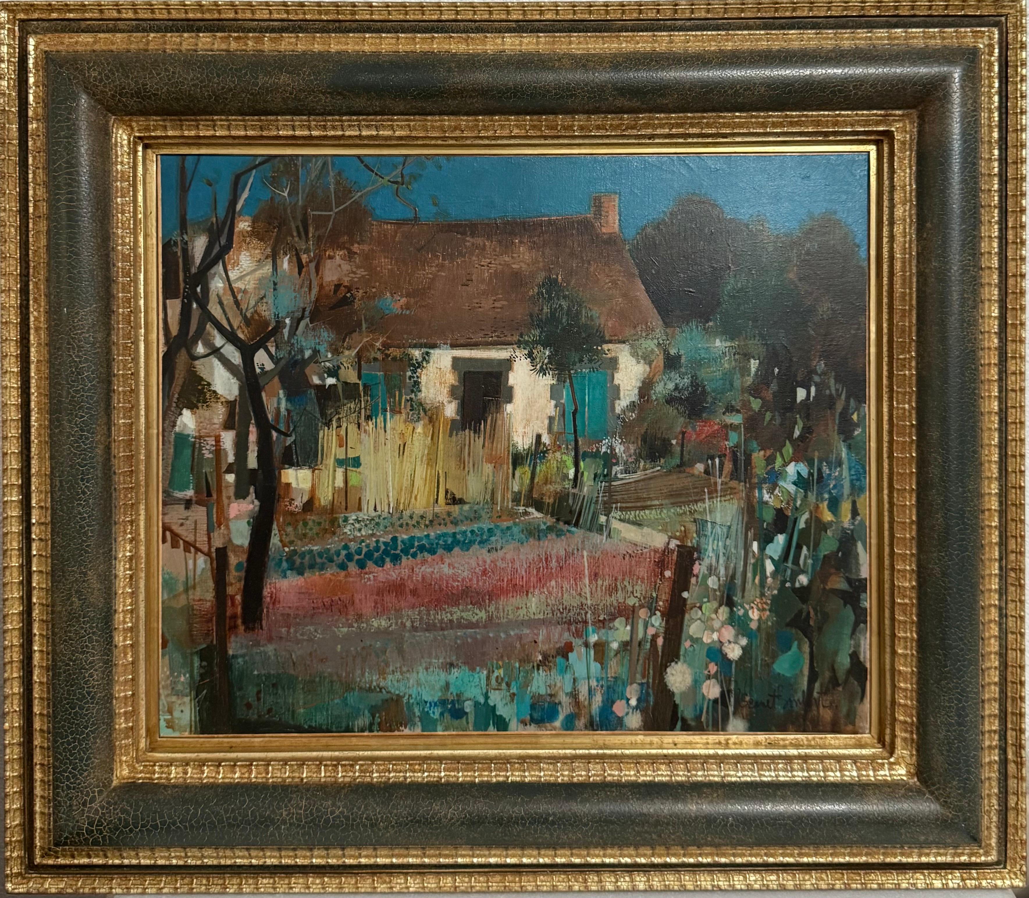 French Neo Expressionist Surreal Oil Painting Robert Vernet Bonfort  Deaf Artist For Sale 4