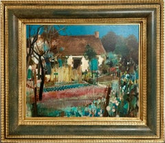 French Neo Expressionist Surreal Oil Painting Robert Vernet Bonfort  Deaf Artist