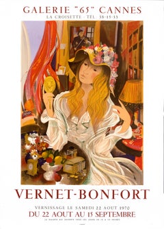 "Vernet-Bonfort - Galerie 65 Cannes" Original Vintage Exhibition Poster