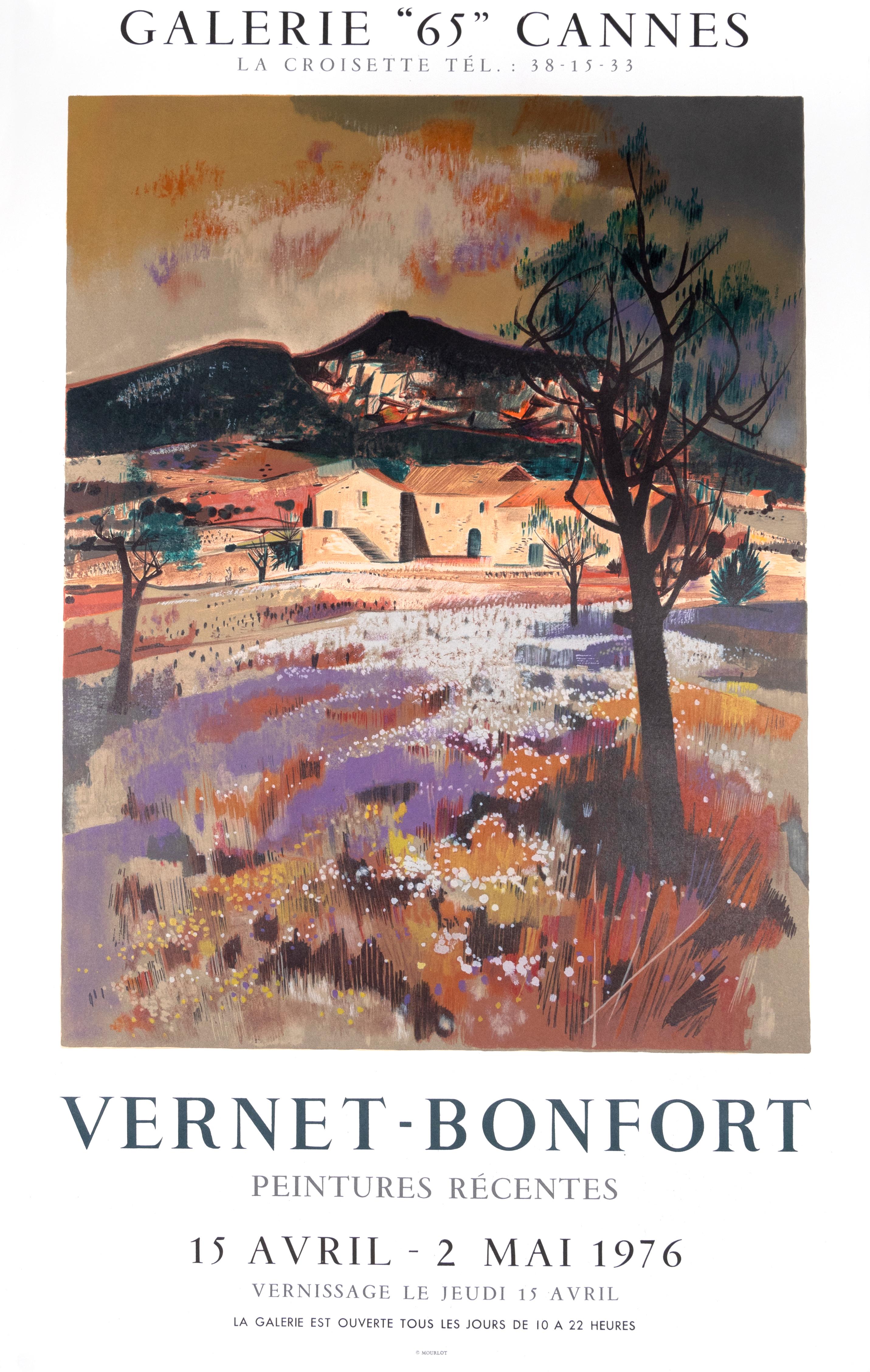 "Vernet-Bonfort Peintures Recentes" Provence Landscape French Exhibition Poster