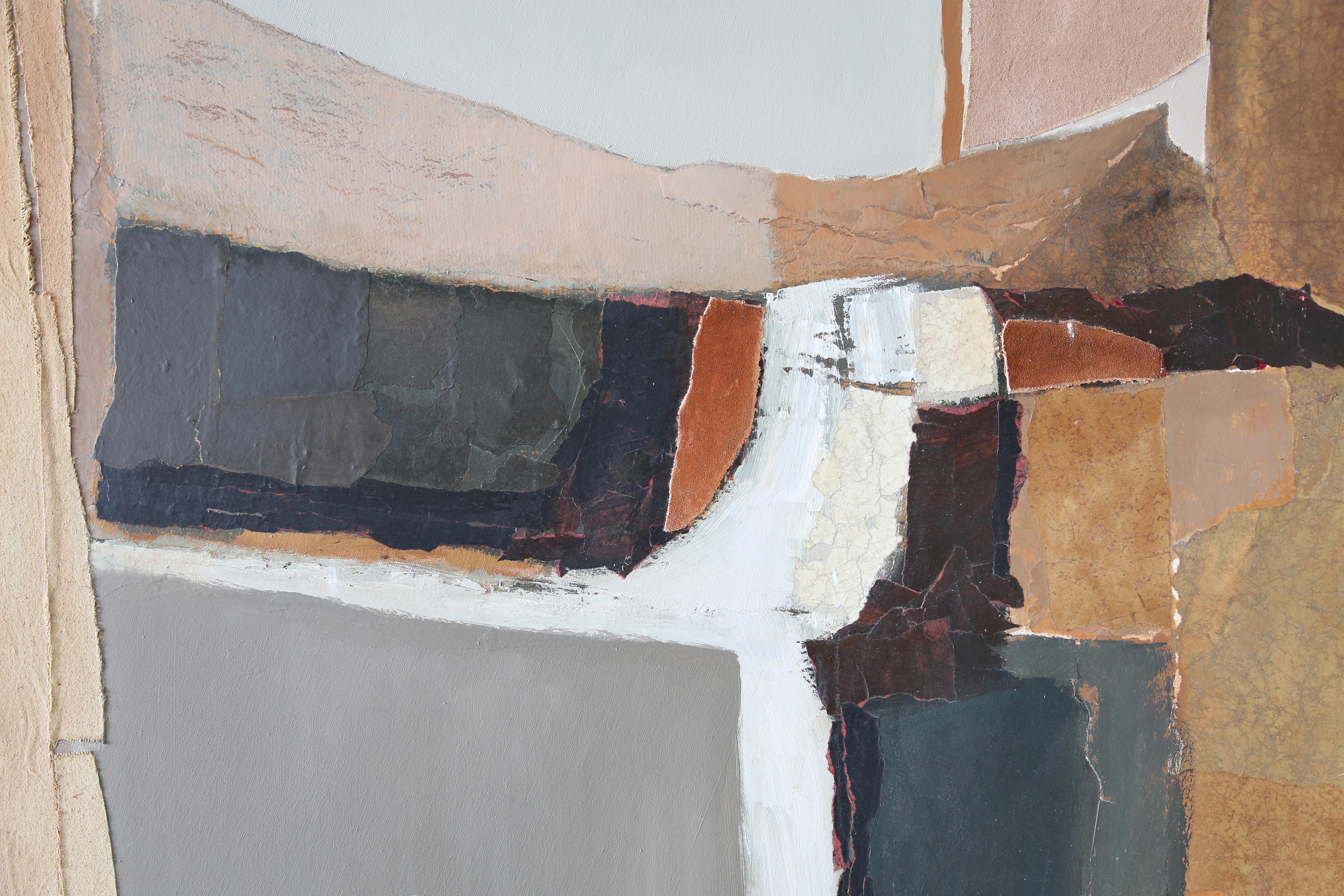 Robert Vick, Modernist Abstract Collage, Tuscan Landscape, 1970s For Sale 1