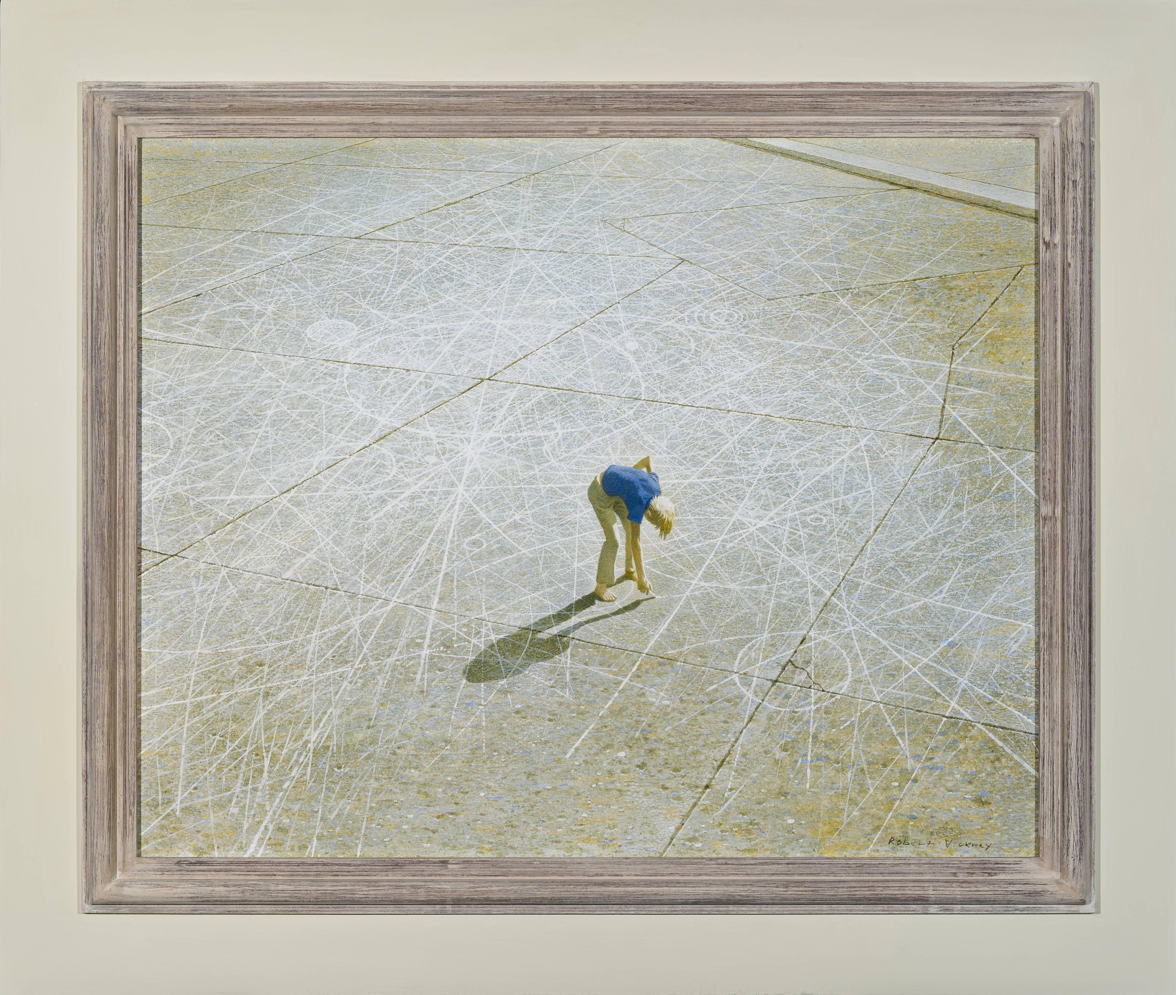 Boy with Chalk - American Modern Painting by Robert Vickrey