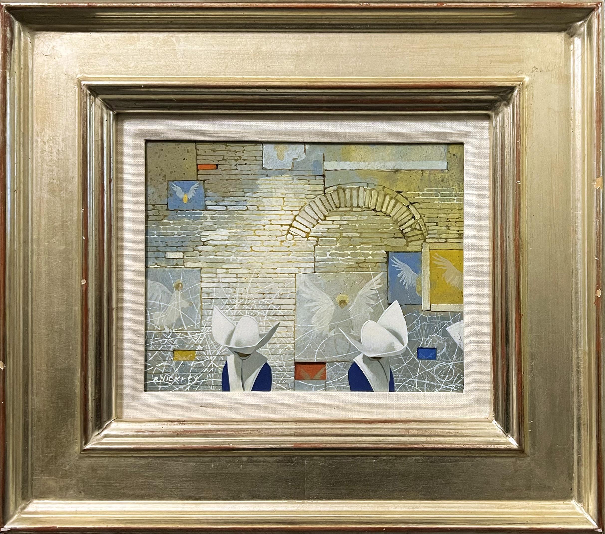 Esaltazione degli angeli - Painting Contemporaneo di Robert Vickrey