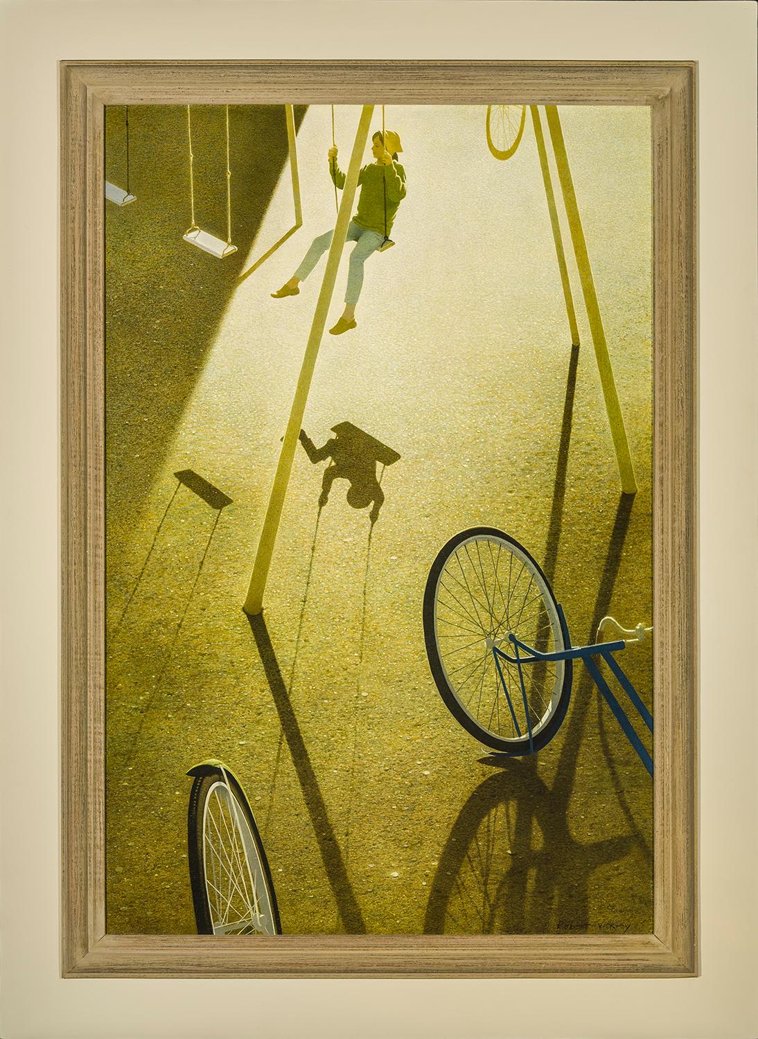 Terrain de jeux - Modernisme américain Painting par Robert Vickrey