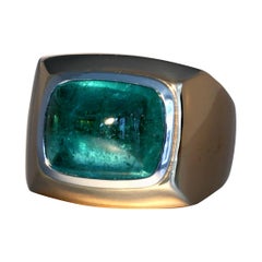 Robert Vogelsang 11.63 Carat Mint Green Tourmaline Rose Gold Cocktail Ring