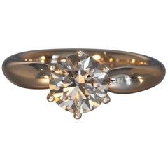 Robert Vogelsang 1.43 Carat Natural Brown Diamond Rose Gold Engagement Ring