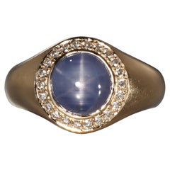 Robert Vogelsang 5.04 Carat Star Sapphire Diamond Rose Gold Cocktail Ring