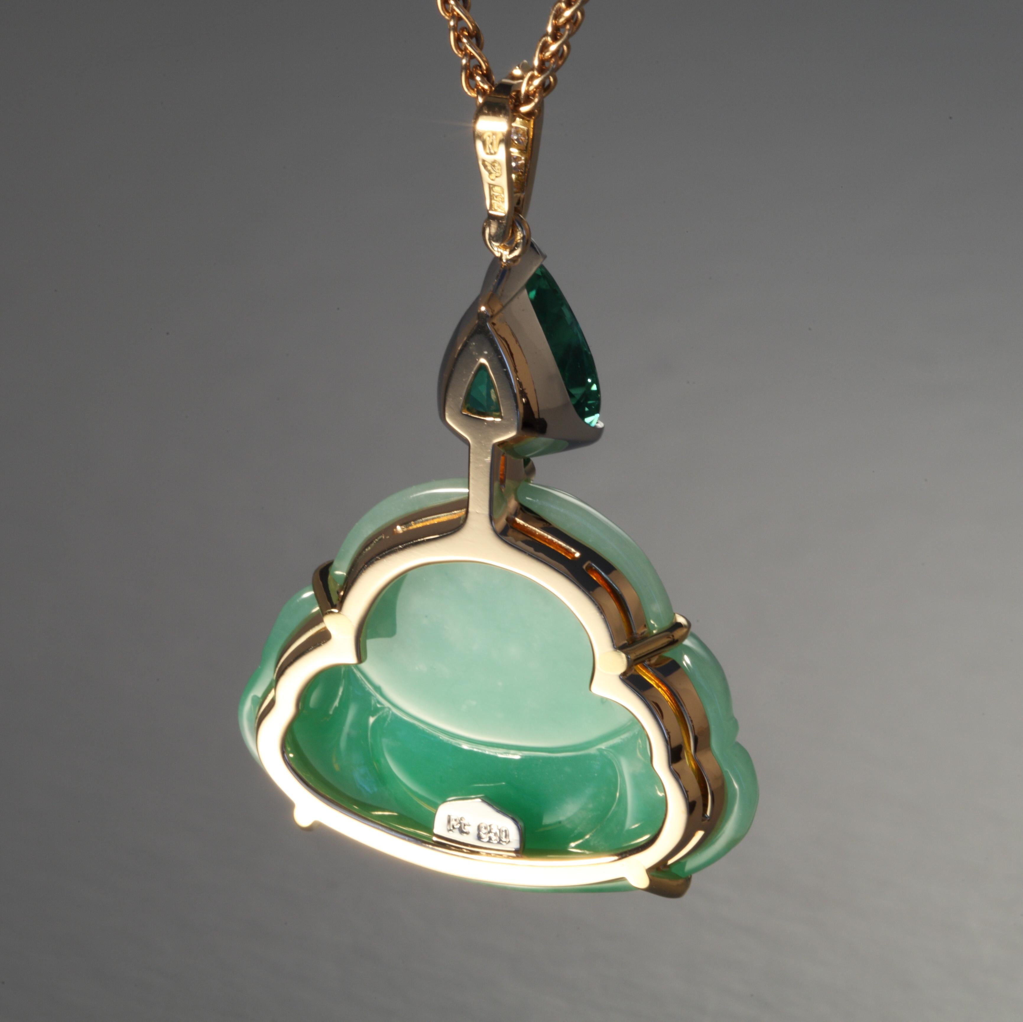 jade buddha gold pendant