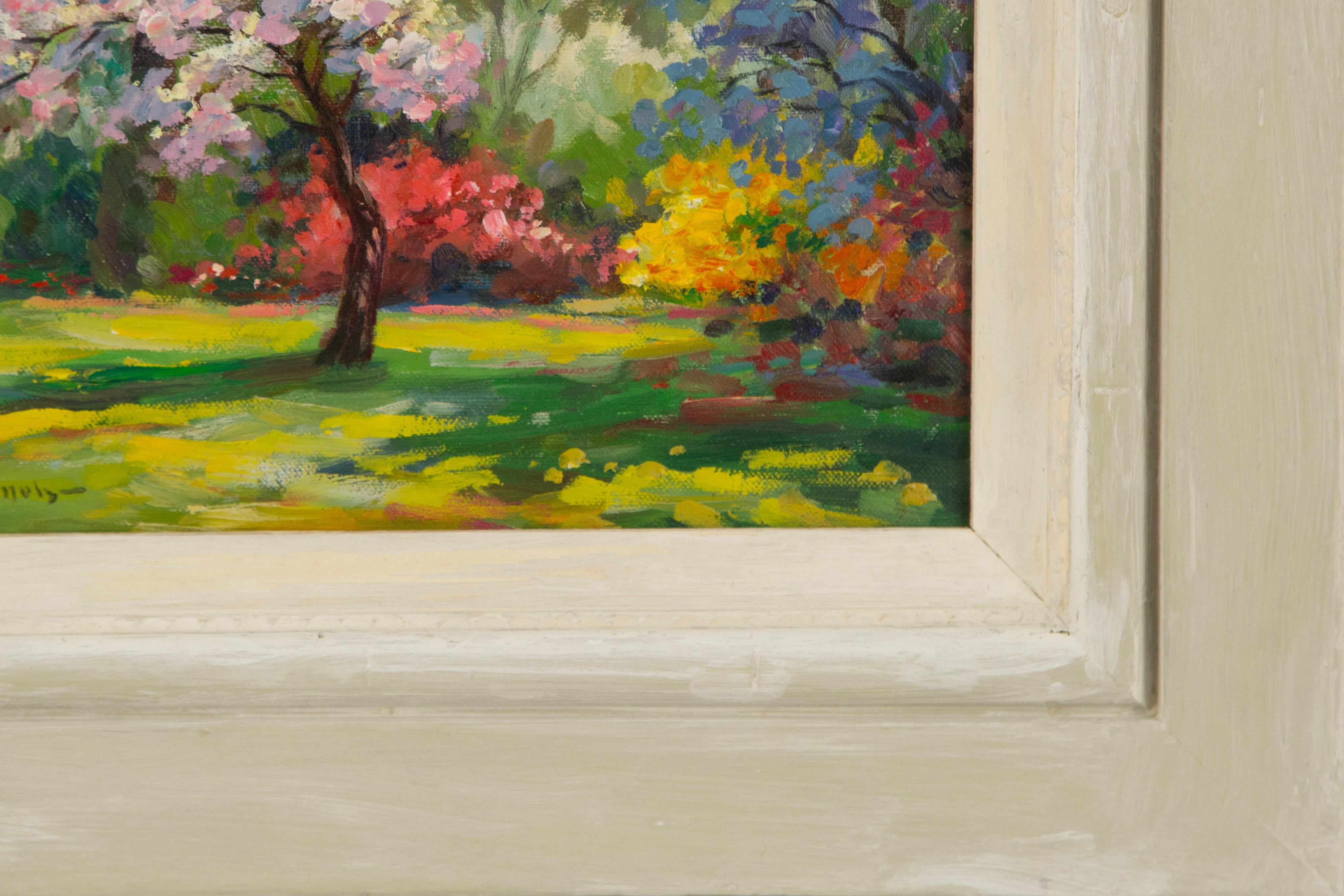 Robert Vonnoh ( American, 1858-1933 ) Landscape Oil On Canvas For Sale 3
