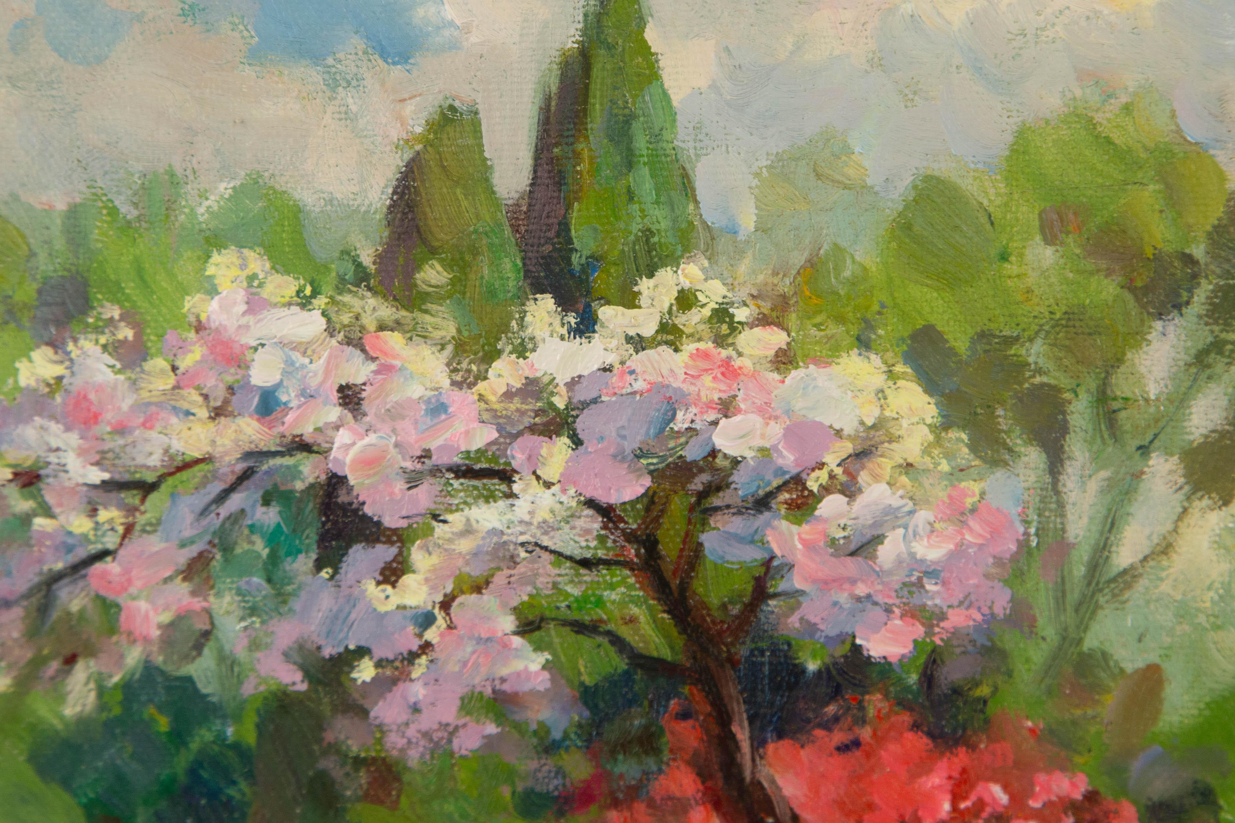 Robert Vonnoh ( American, 1858-1933 ) Landscape Oil On Canvas For Sale 4