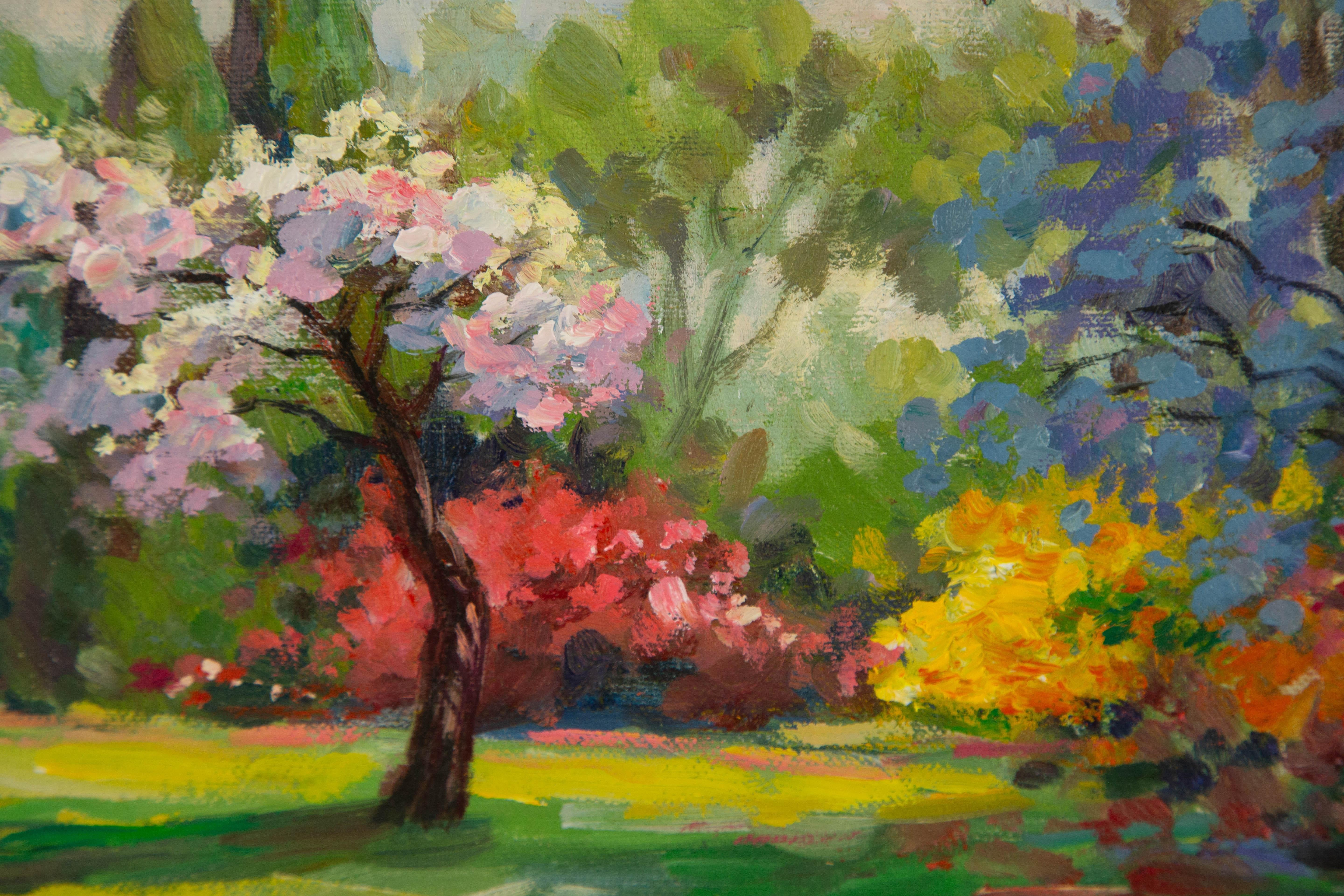 Robert Vonnoh ( American, 1858-1933 ) Landscape Oil On Canvas For Sale 6