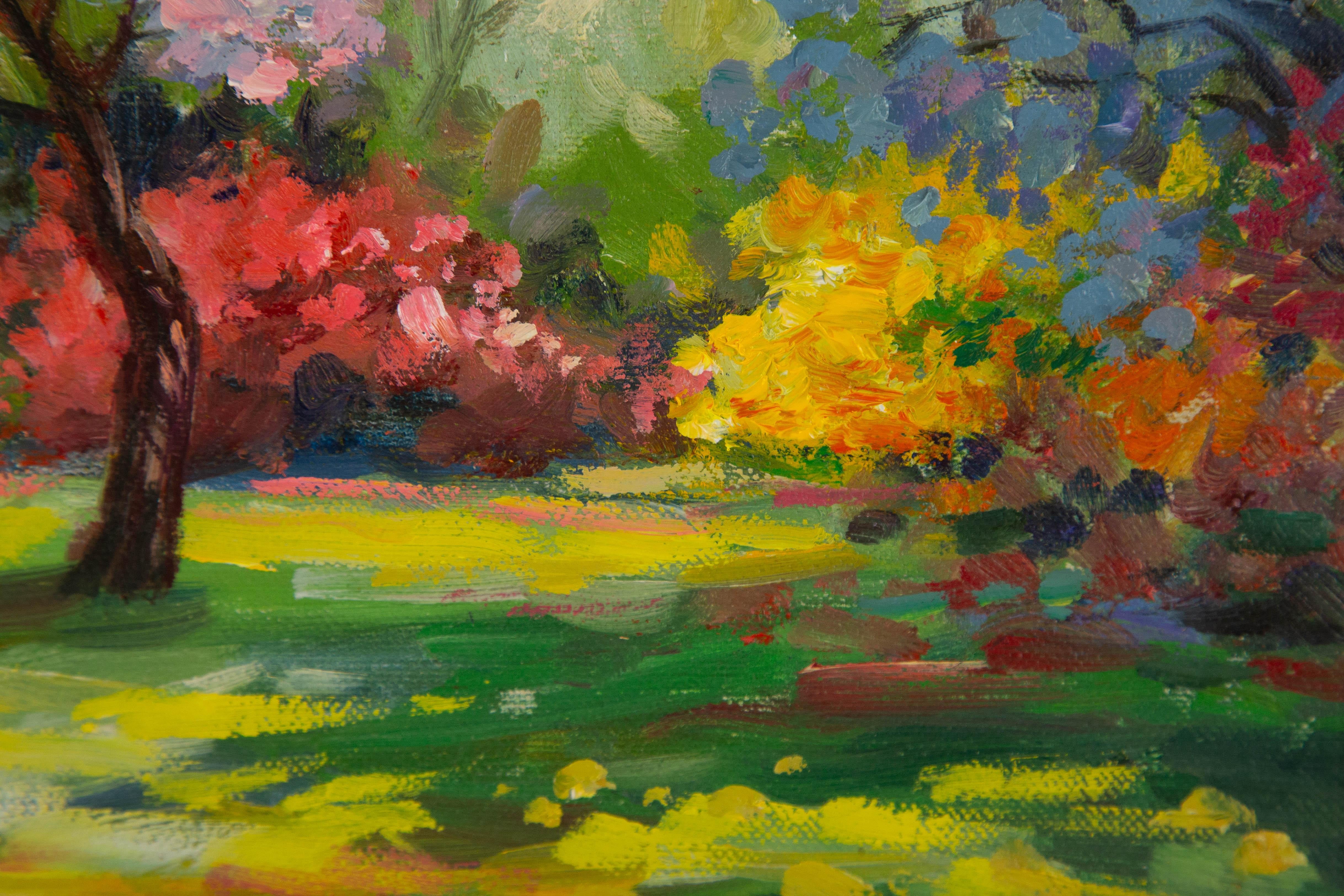 Robert Vonnoh ( American, 1858-1933 ) Landscape Oil On Canvas For Sale 7