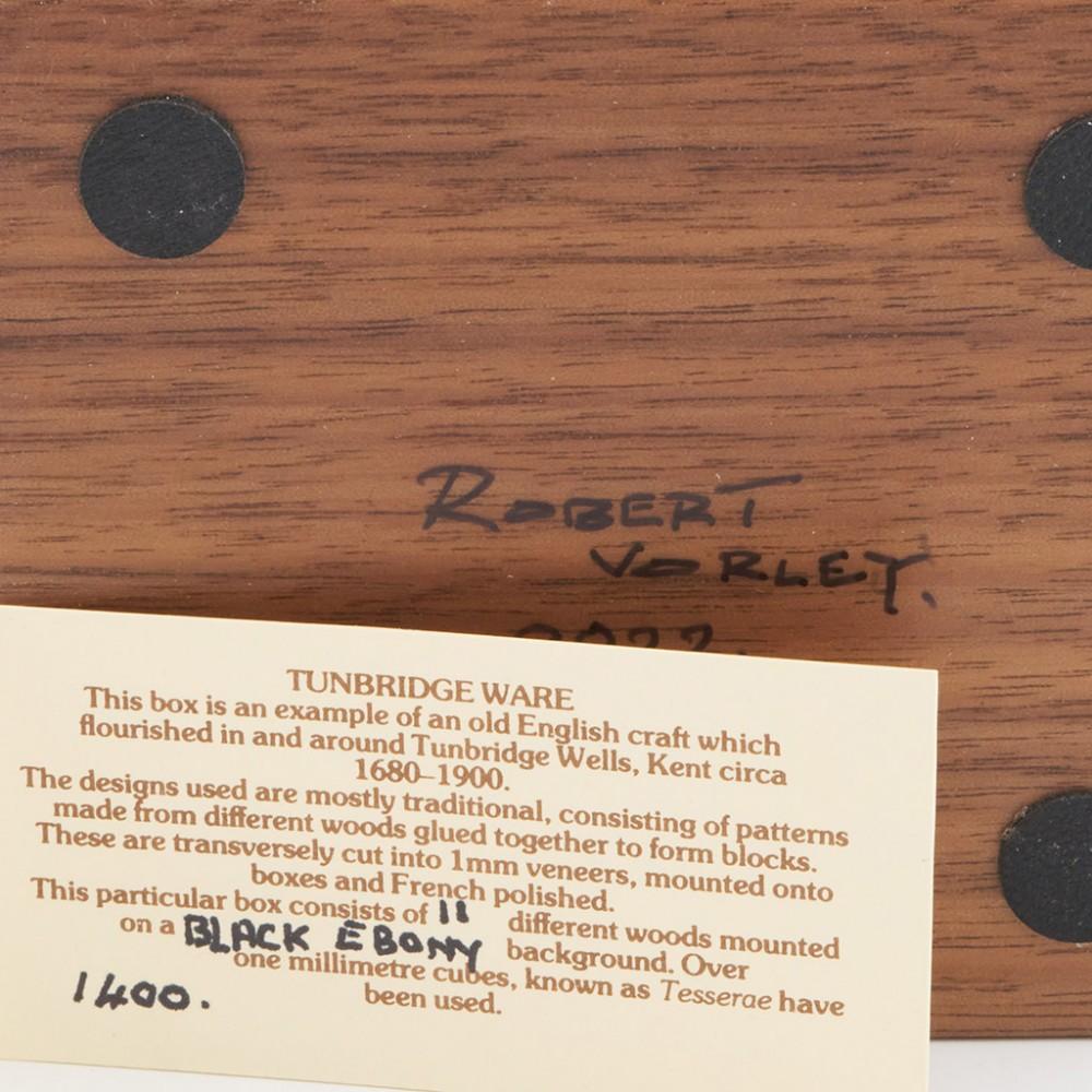 Wood Tunbridge Ware Jewellery Box - Robert Vorley 2022 For Sale
