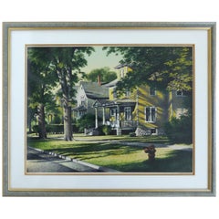 Robert W. Addison Lithograph Signed, Numbered, "The Yellow House"