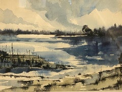 "Mirror of the soul", Australian Landscape Watercolor by Robert Wade