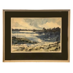 "Mirror of the soul", Australian Landscape Watercolor by Robert Wade
