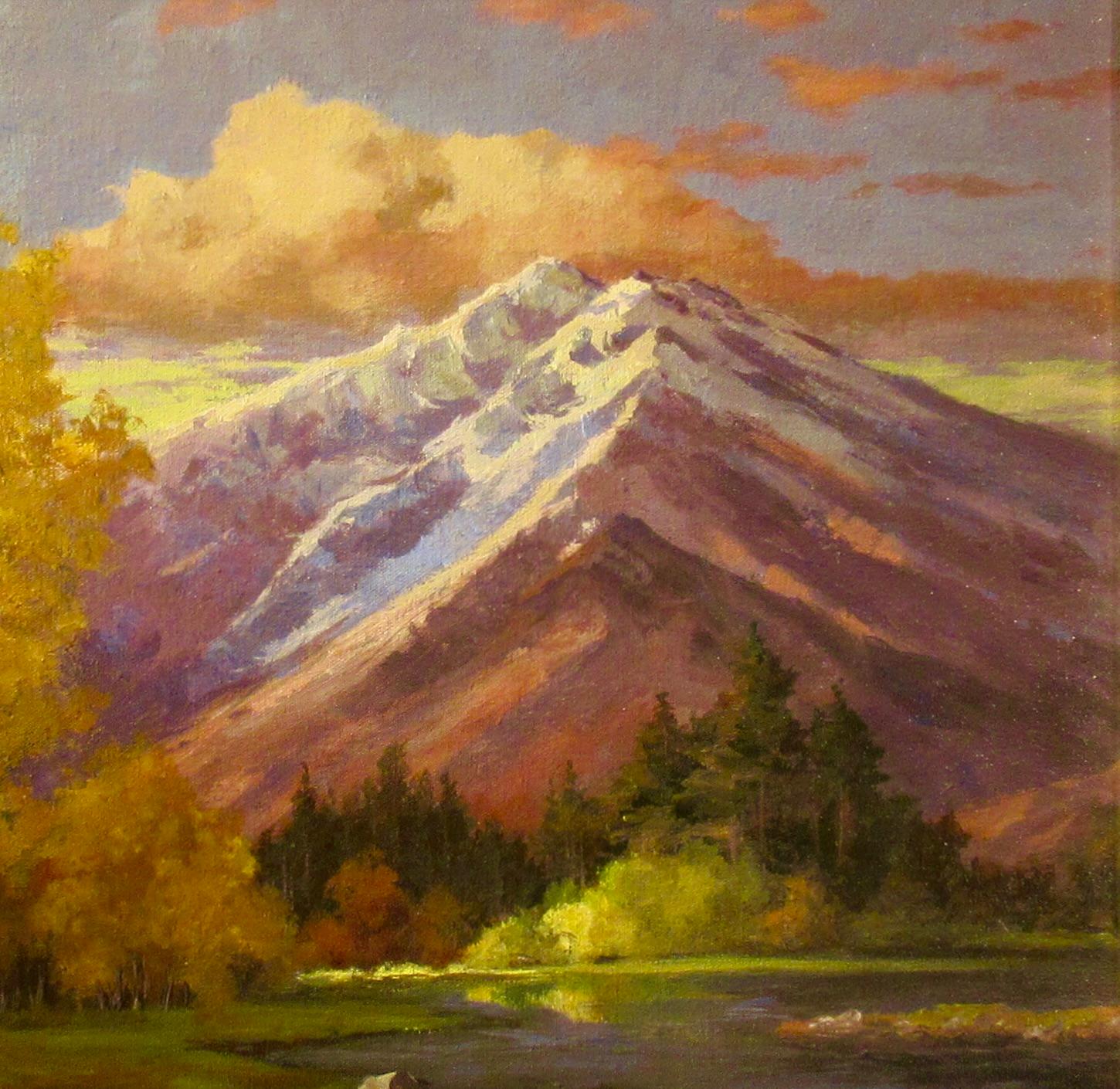 Mount Shasta in Spring - American Impressionist Painting by Robert Wagner