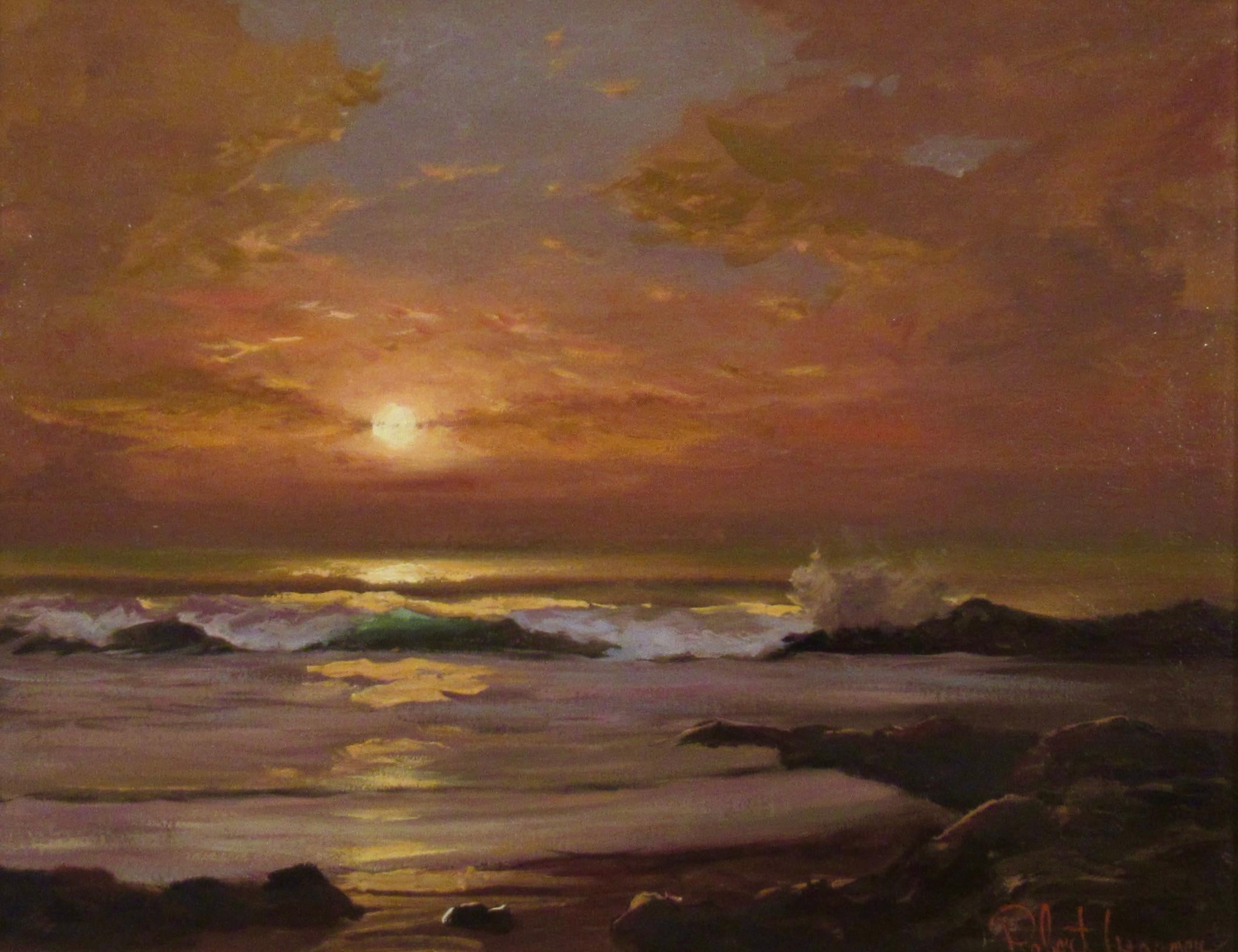 Pacific Sunset - Painting by Robert Wagner