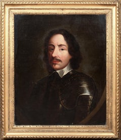Antique Portrait of General Henry Ireton (1611-1651) Son In Law to Oliver Cromwell