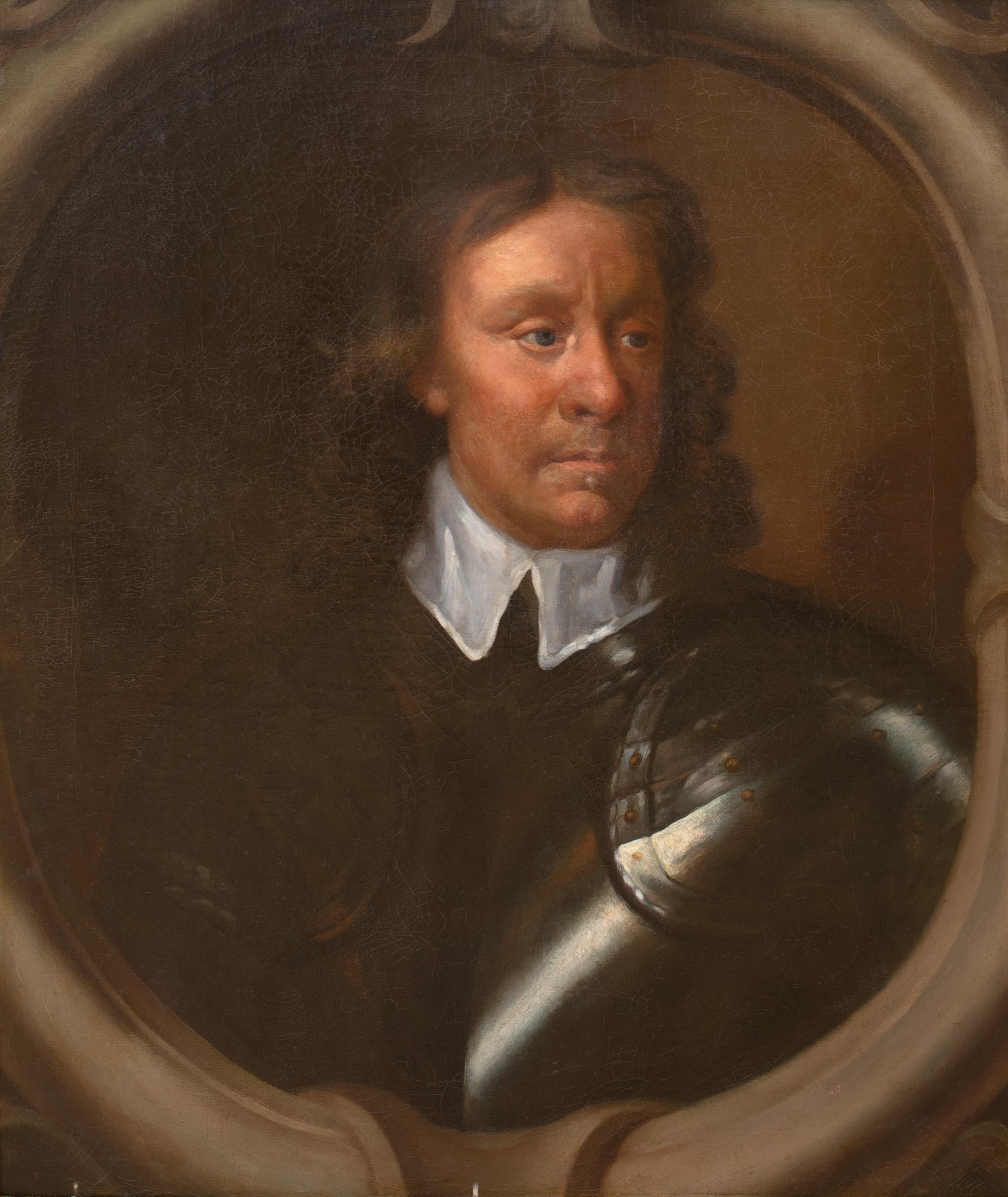 Porträt von Oliver Cromwell (1599-1658), 17. Jahrhundert (Schwarz), Portrait Painting, von Robert Walker