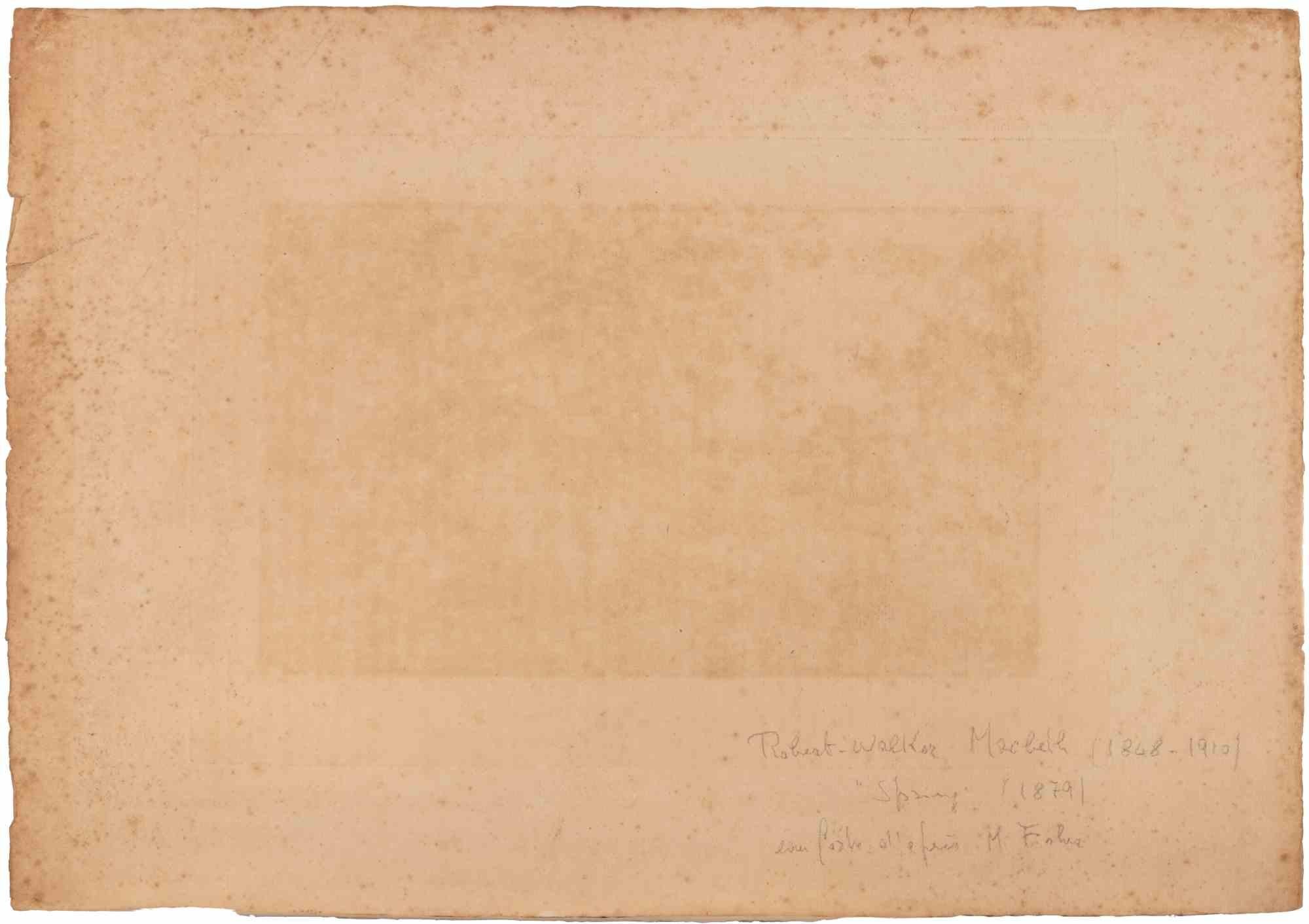 Spring - Etching by Robert Walker Macbeth - 1879 - Print by Robert Walker Macbeth RA