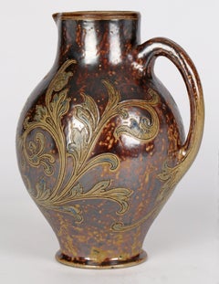 Robert Wallace Martin for Martin Brothers Grotesque Mask Jug Dated 1895