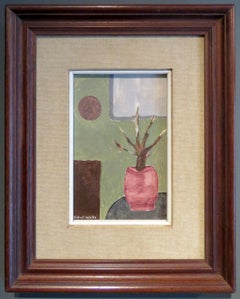 original English Mid20th Century Impressionist oil painting MODERNIST STILL LIFE