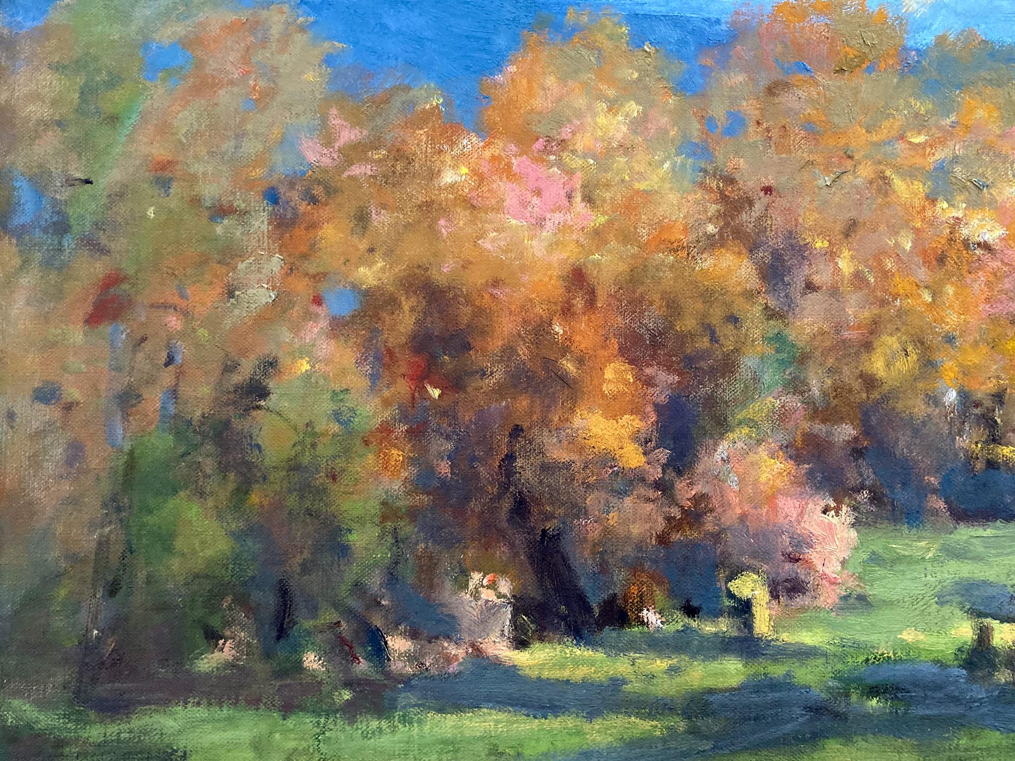 Un maravilloso paisaje pastoral impresionista en la estación otoñal, con bellos tonos de color en toda su extensión. Waltsak ha representado esta pieza de la forma más íntima, aunque enérgica, y ha volcado mucho sentimiento en esta vibrante obra. Es