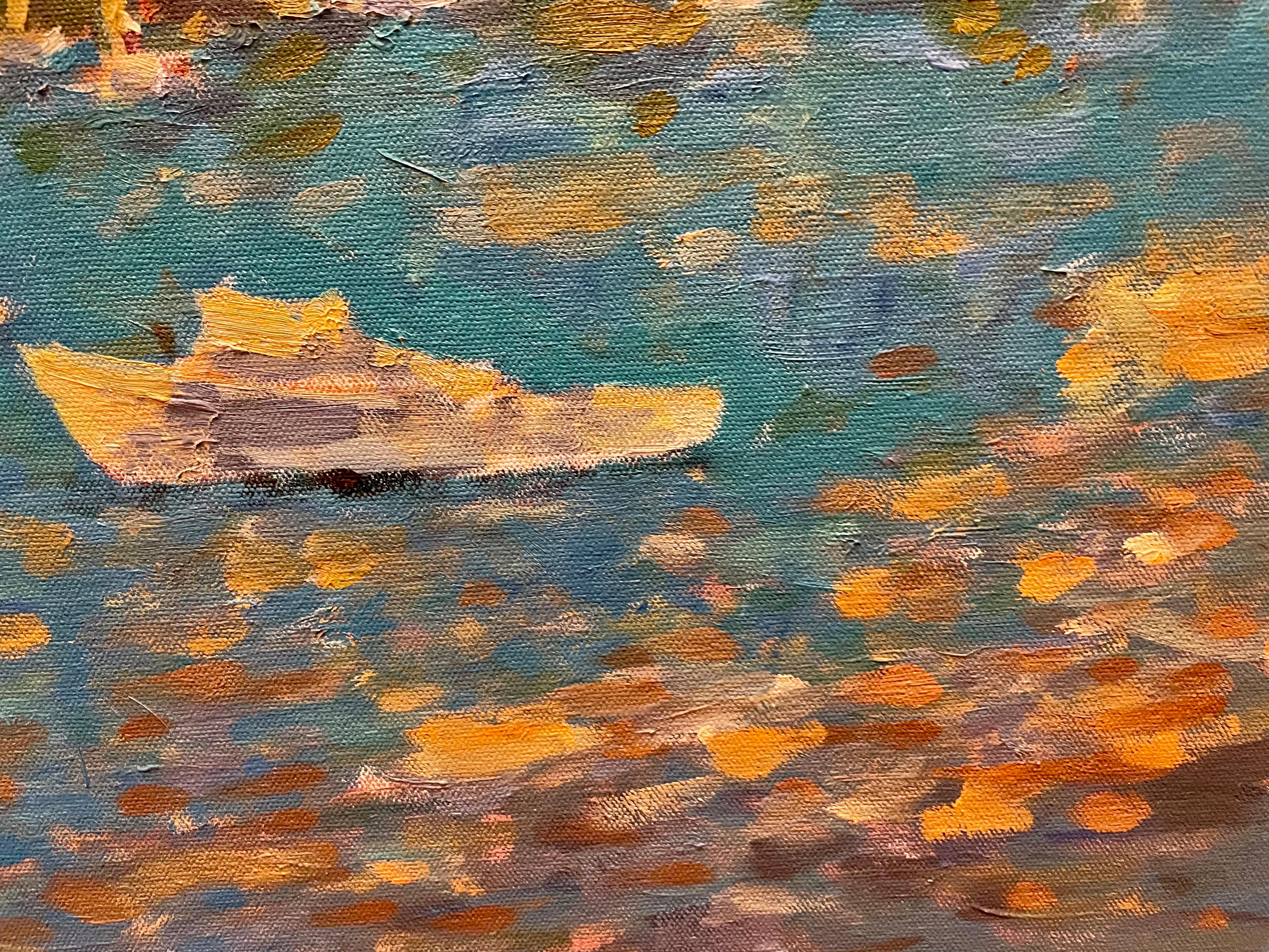 Escena portuaria del artista impresionista del siglo XX 6