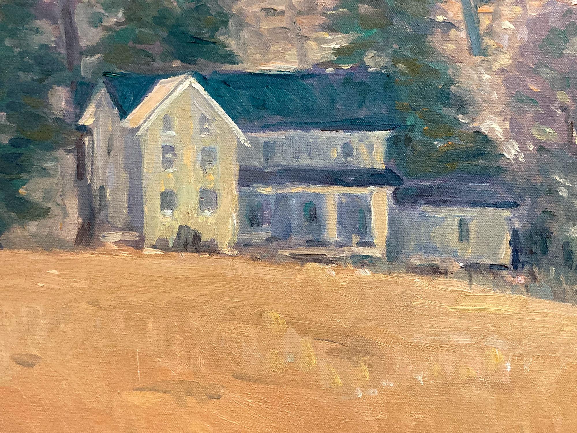 A wonderful impressionist Autumn pastoral landscape with beautiful color tones through out. Waltsak has portrayed this piece in a most intimate, yet energetic way, and has packed much feeling into this vibrant work. It is almost as if we are there