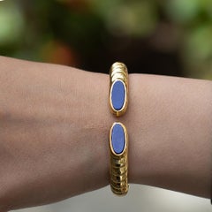 Robert Wander Lapis Lazuli Bracelet 18 Karat Yellow Gold
