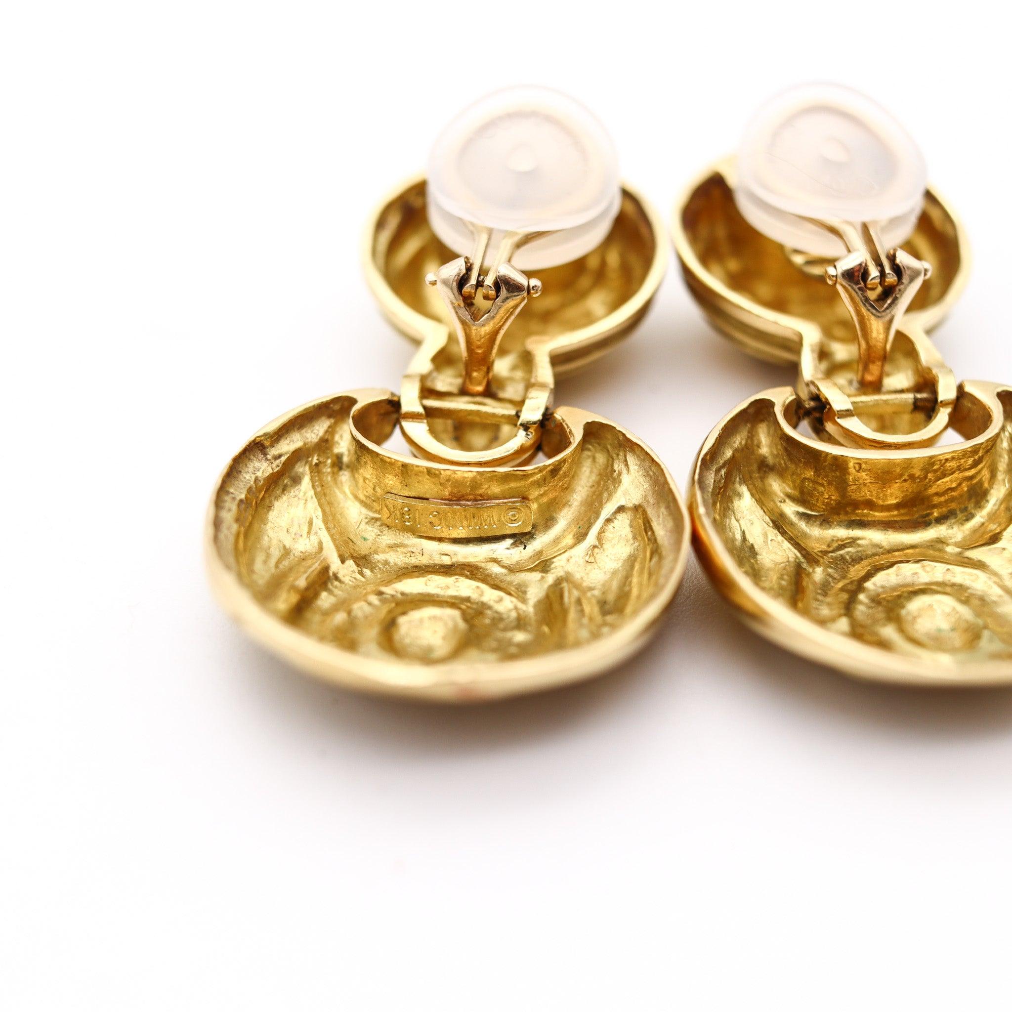 ROBERT WANDER Naïve Door Knockers Earrings In Solid 18Kt Yellow Gold 1