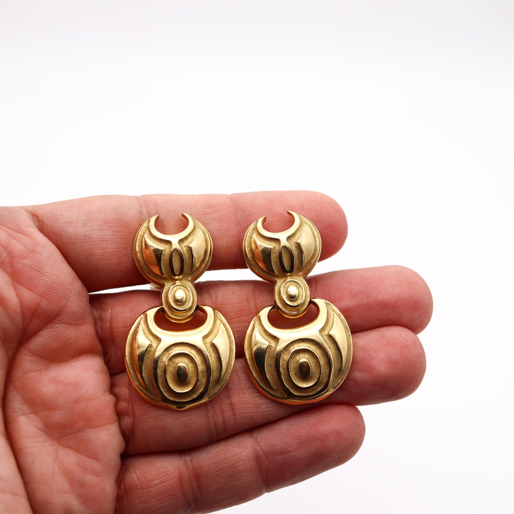 ROBERT WANDER Naïve Door Knockers Earrings In Solid 18Kt Yellow Gold 2
