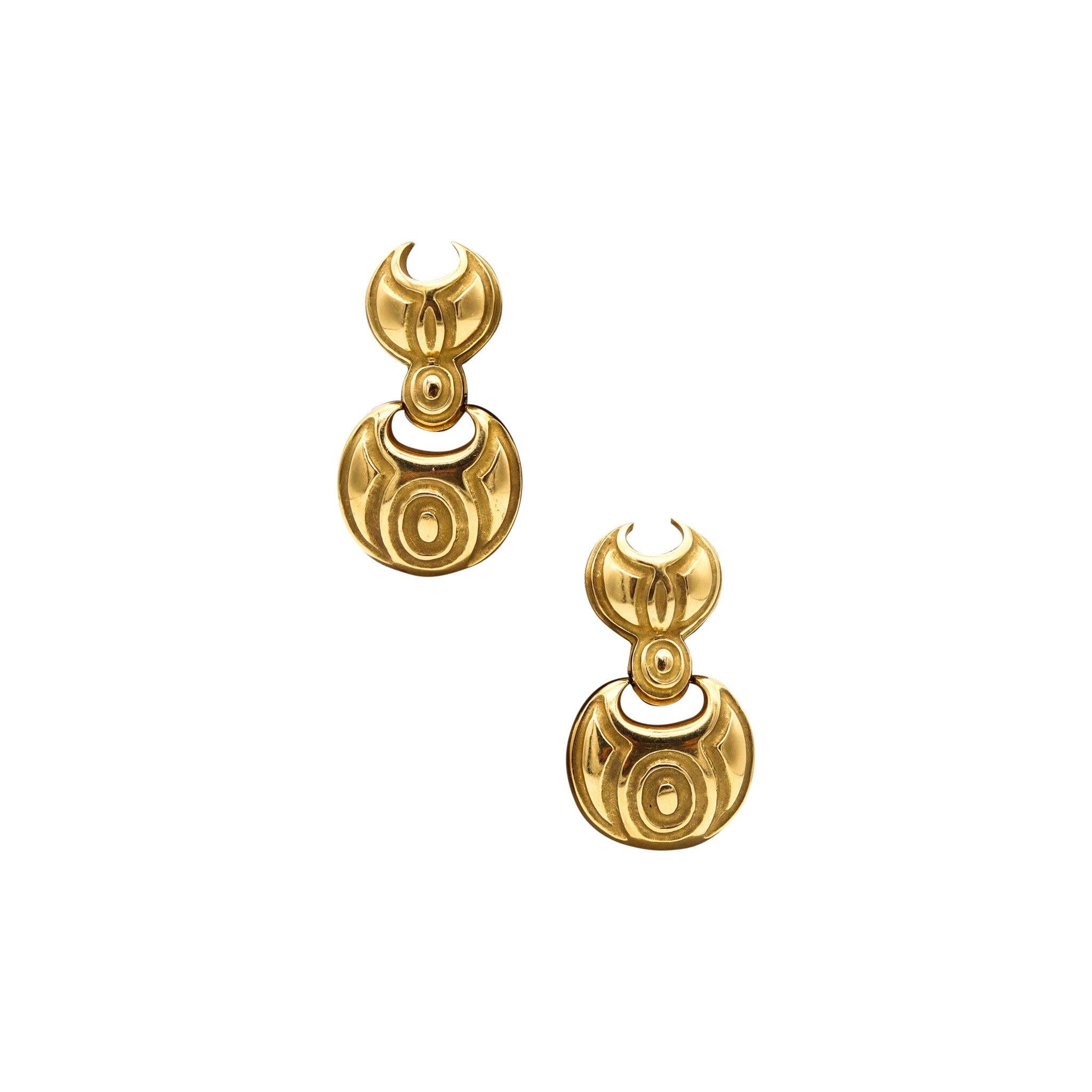 ROBERT WANDER Naïve Door Knockers Earrings In Solid 18Kt Yellow Gold 3