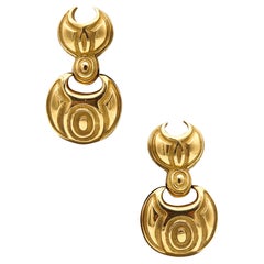 ROBERT WANDER Naïve Door Knockers Earrings In Solid 18Kt Yellow Gold