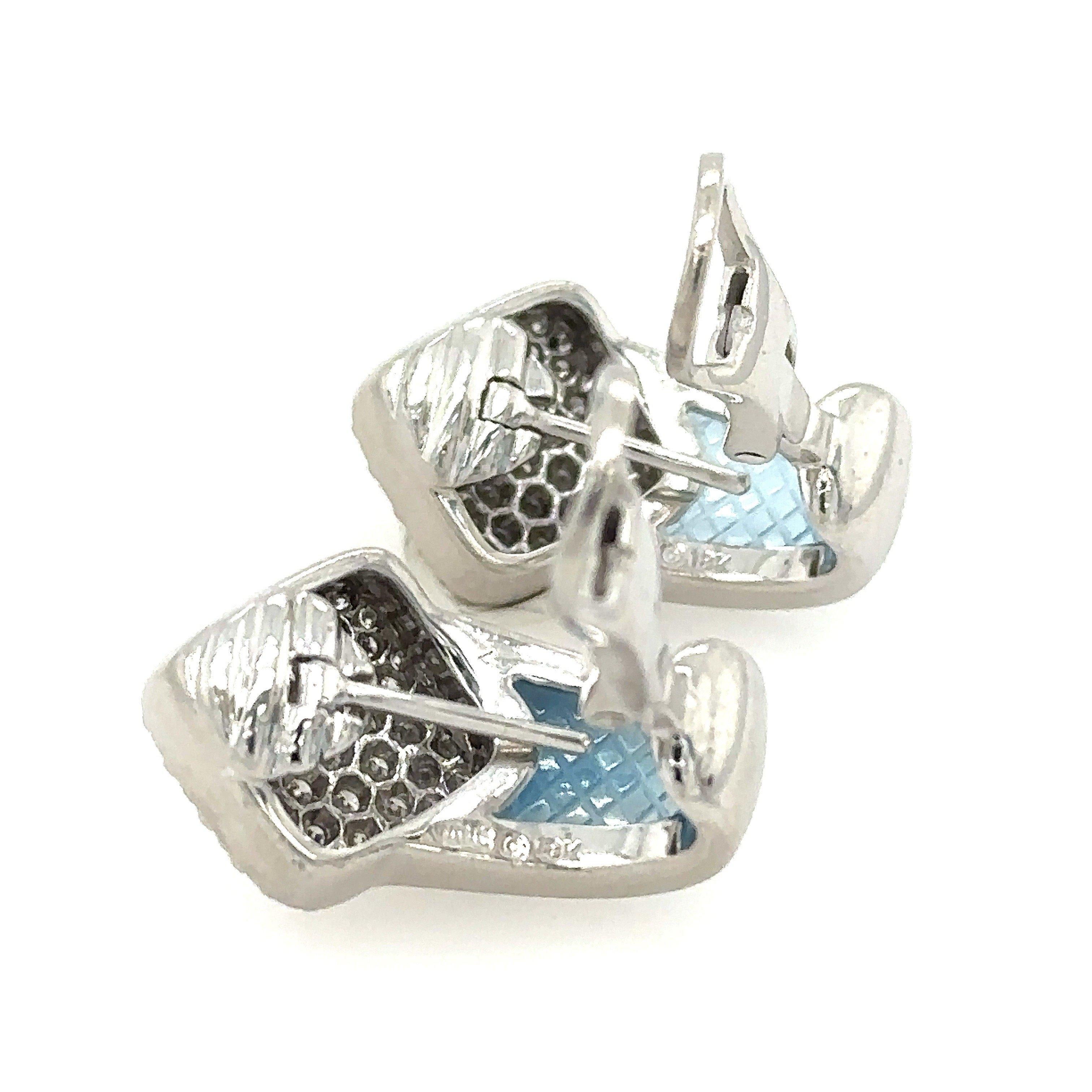 Robert Wander Winc Creations Diamant-Ohrringe aus 18 Karat Gold, handgeschnitzt Damen im Angebot